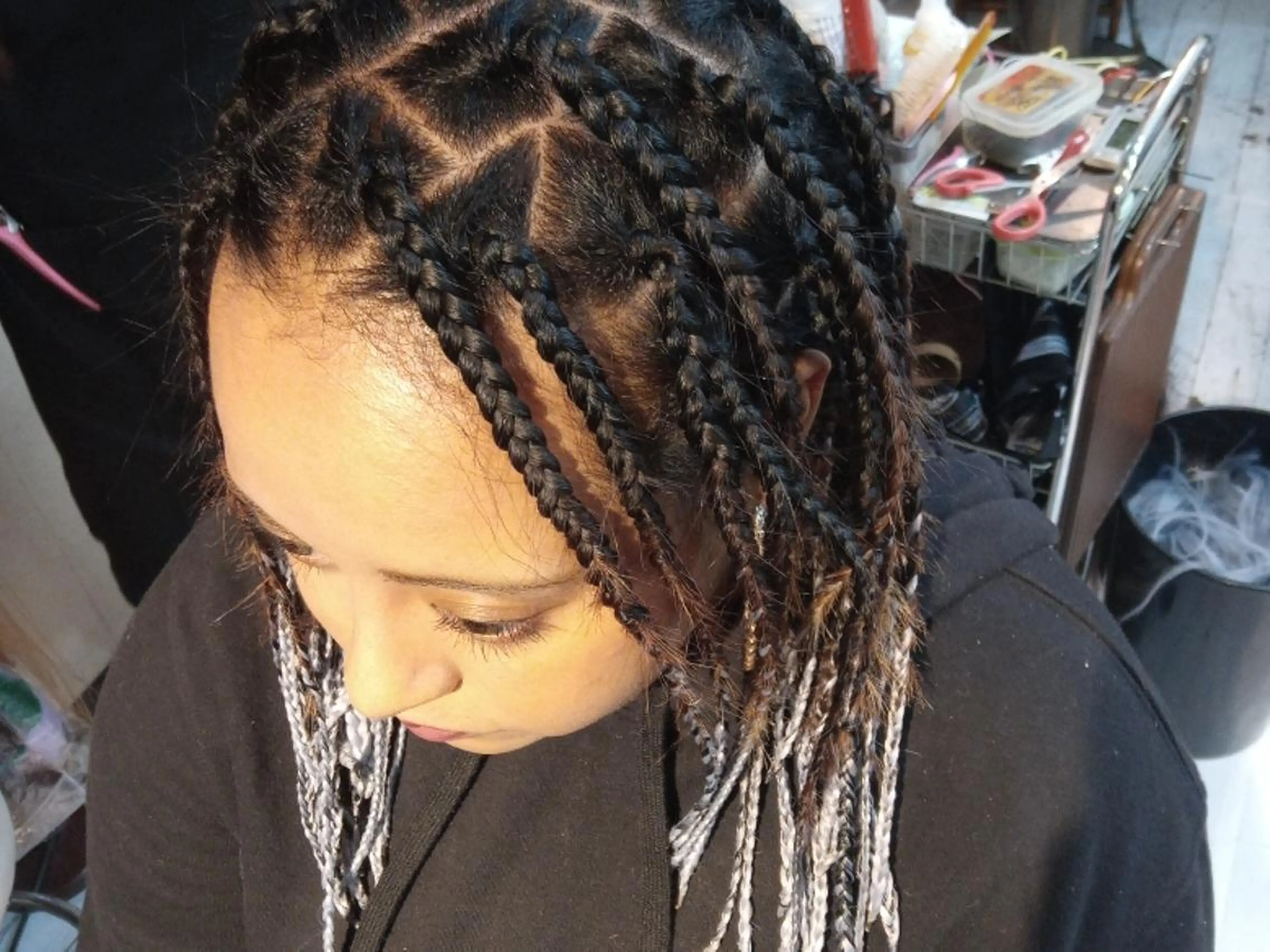 セミロング ヘアアレンジ scamp ★のヘアスタイル