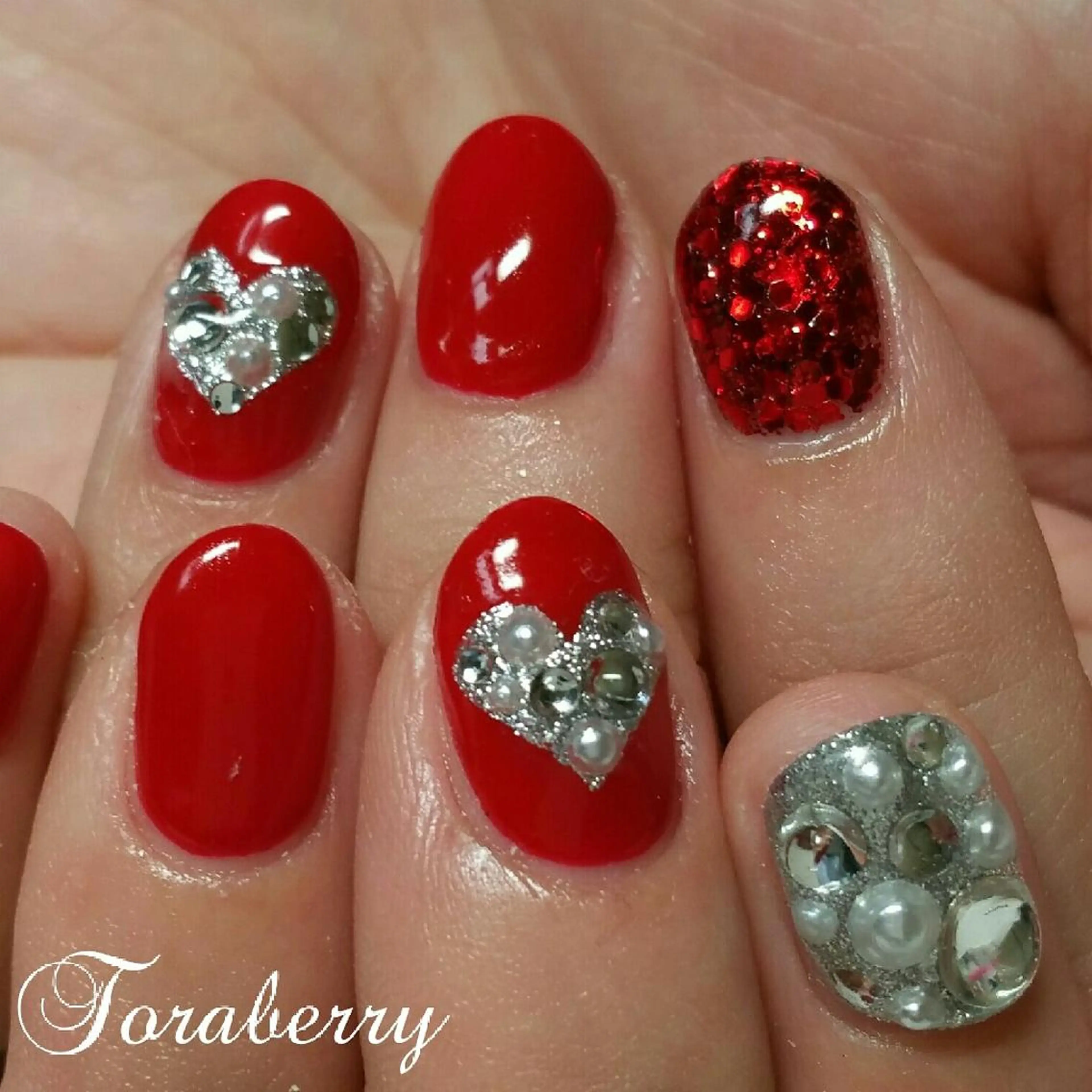 ネイル バレンタイン ネイリスト なつみのネイルデザイン