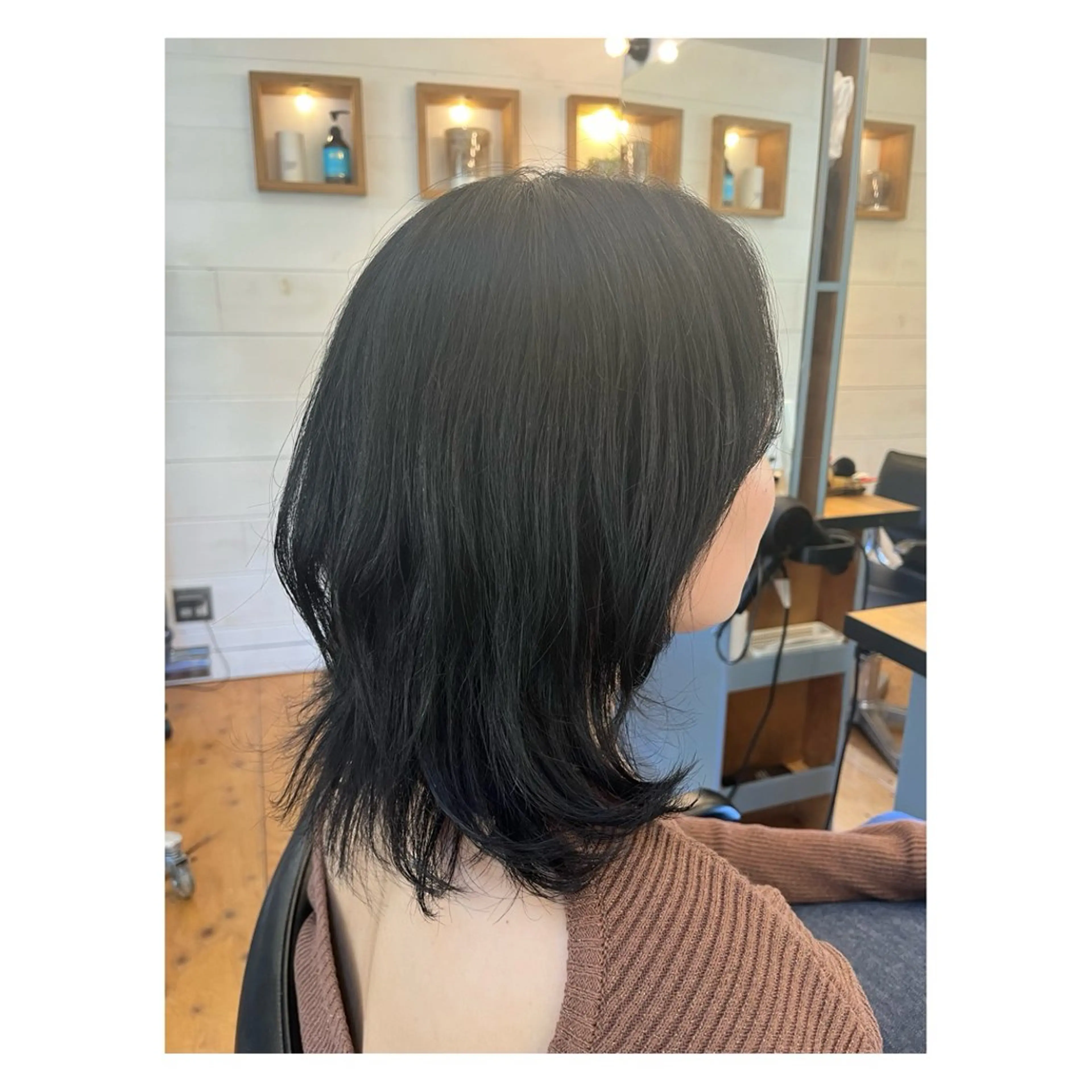 ミディアム レイヤーカット ウルフカット ウルフレイヤー カット Lagom(ラゴム) なかだのヘアスタイル