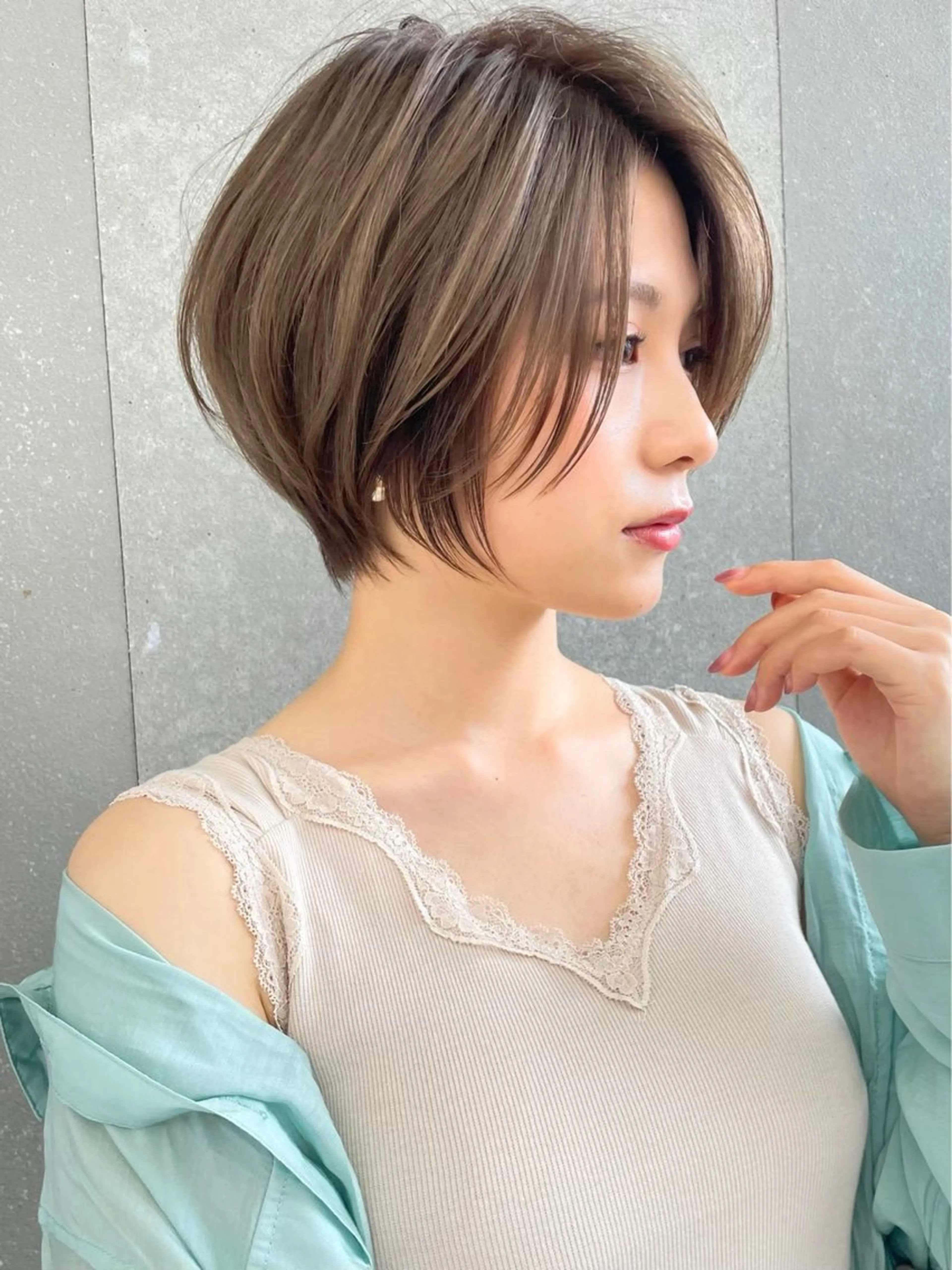 ショート カラー カット ヘアカラー レイヤー/髪質改善 /くびれショート加納のヘアスタイル