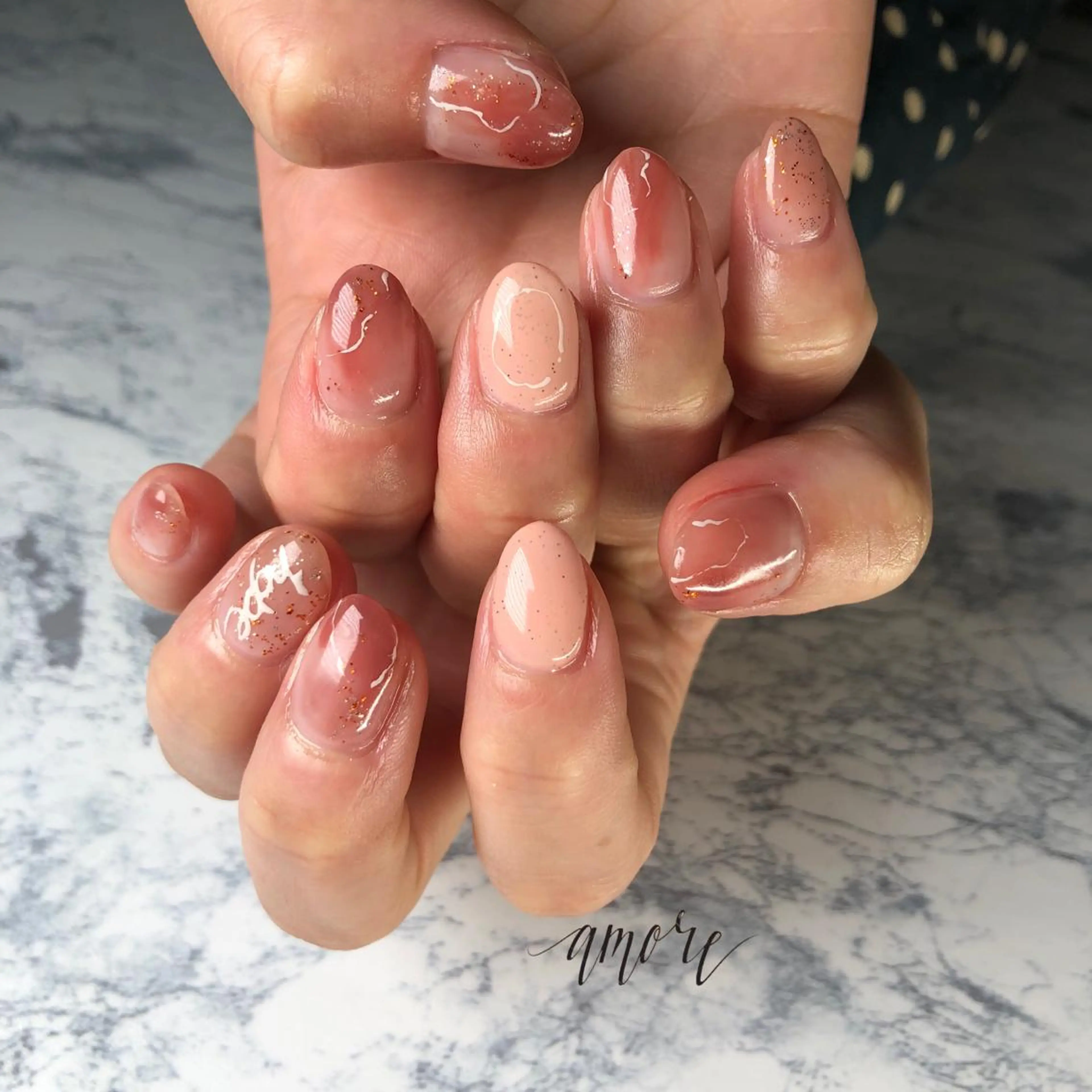 ネイル ジェルネイル 氷ネイル・うるうるネイル マグネットネイル ミラーネイル ニュアンスネイル You kyehwaのネイルデザイン