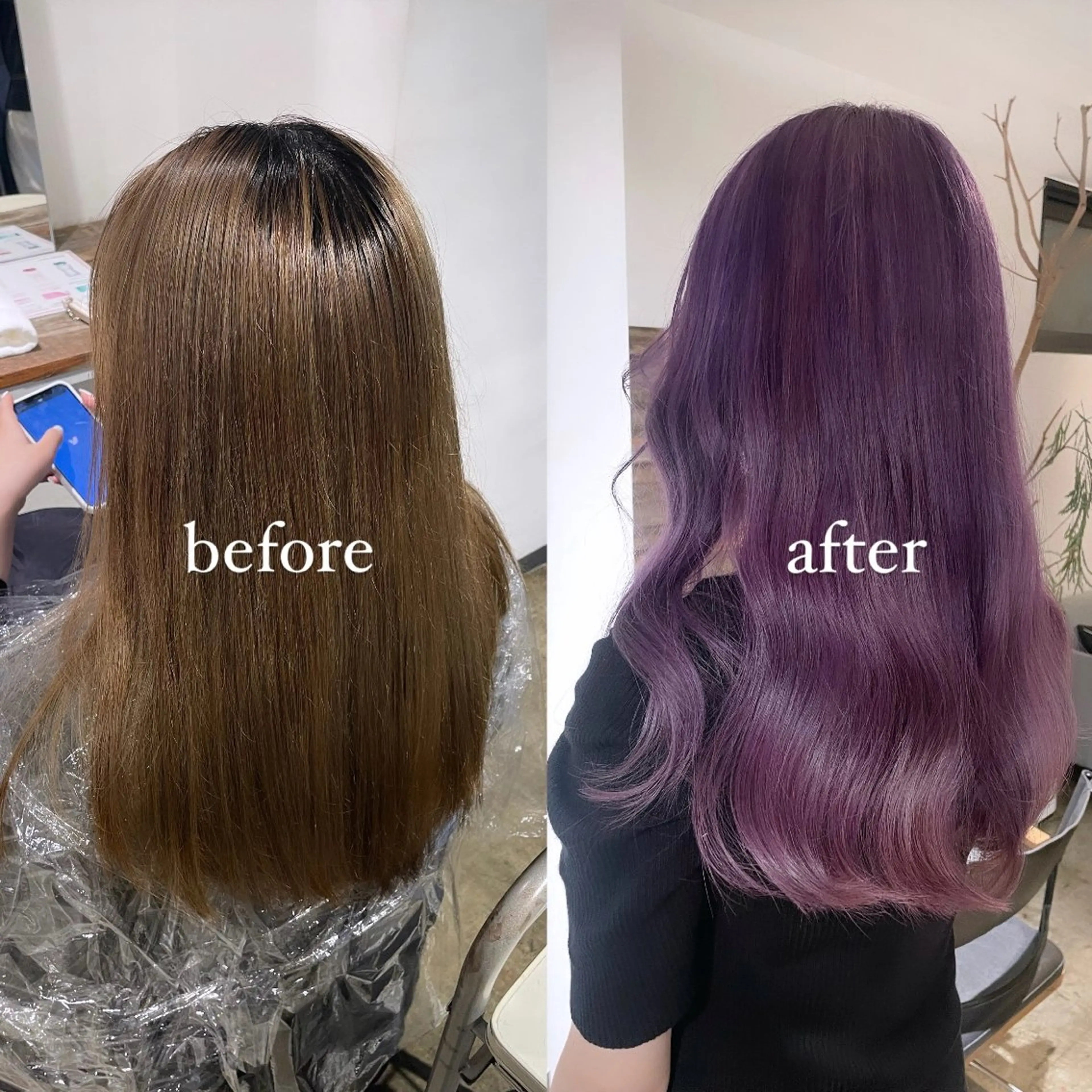 ロング カラー ブリーチ ケアブリーチ ダブルカラー 髪質改善 トリートメント 暖色カラー🍒 ケアブリーチ/akiのヘアスタイル