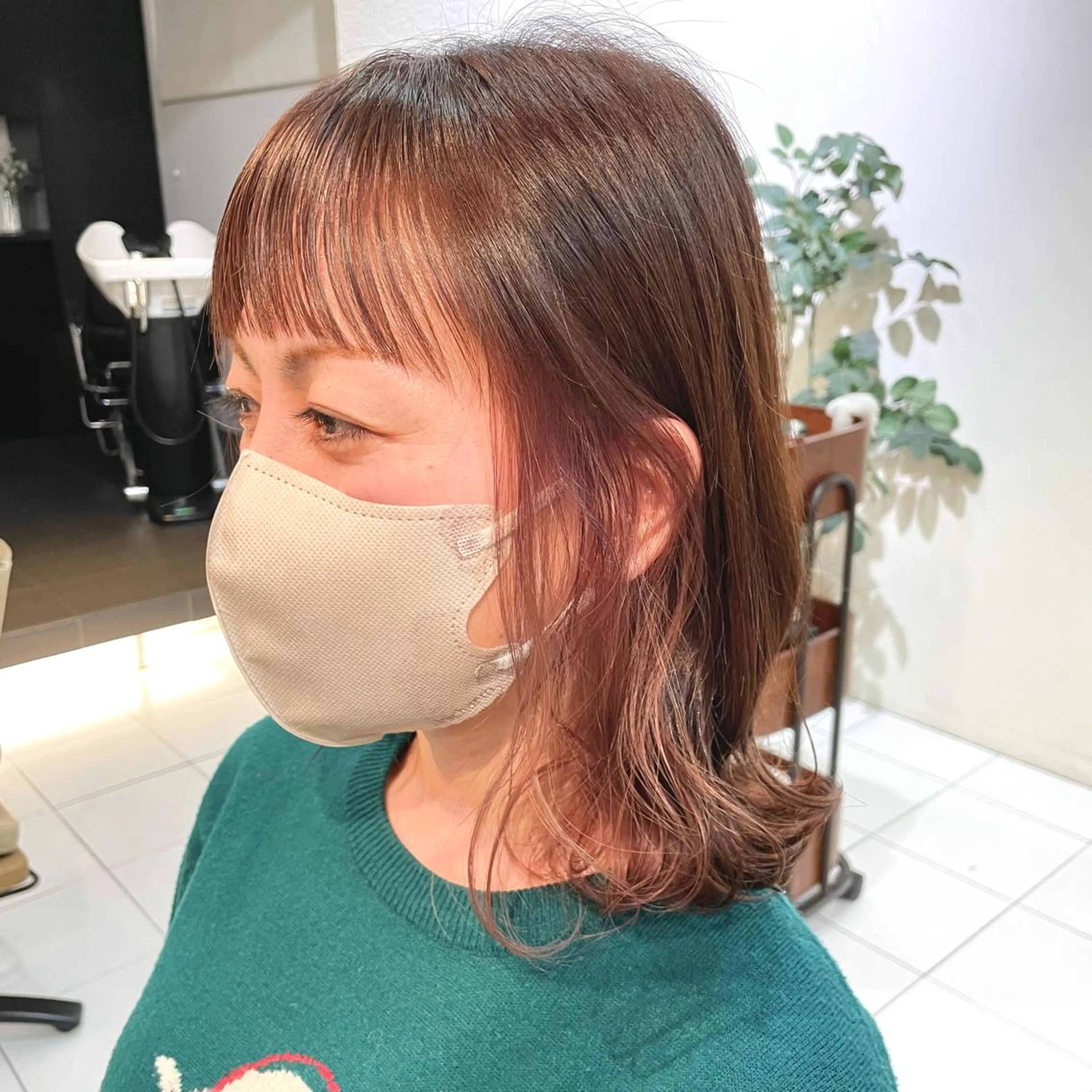 ミディアム カラー インナーカラー 透明感カラー/ 寺田千雅子のヘアスタイル