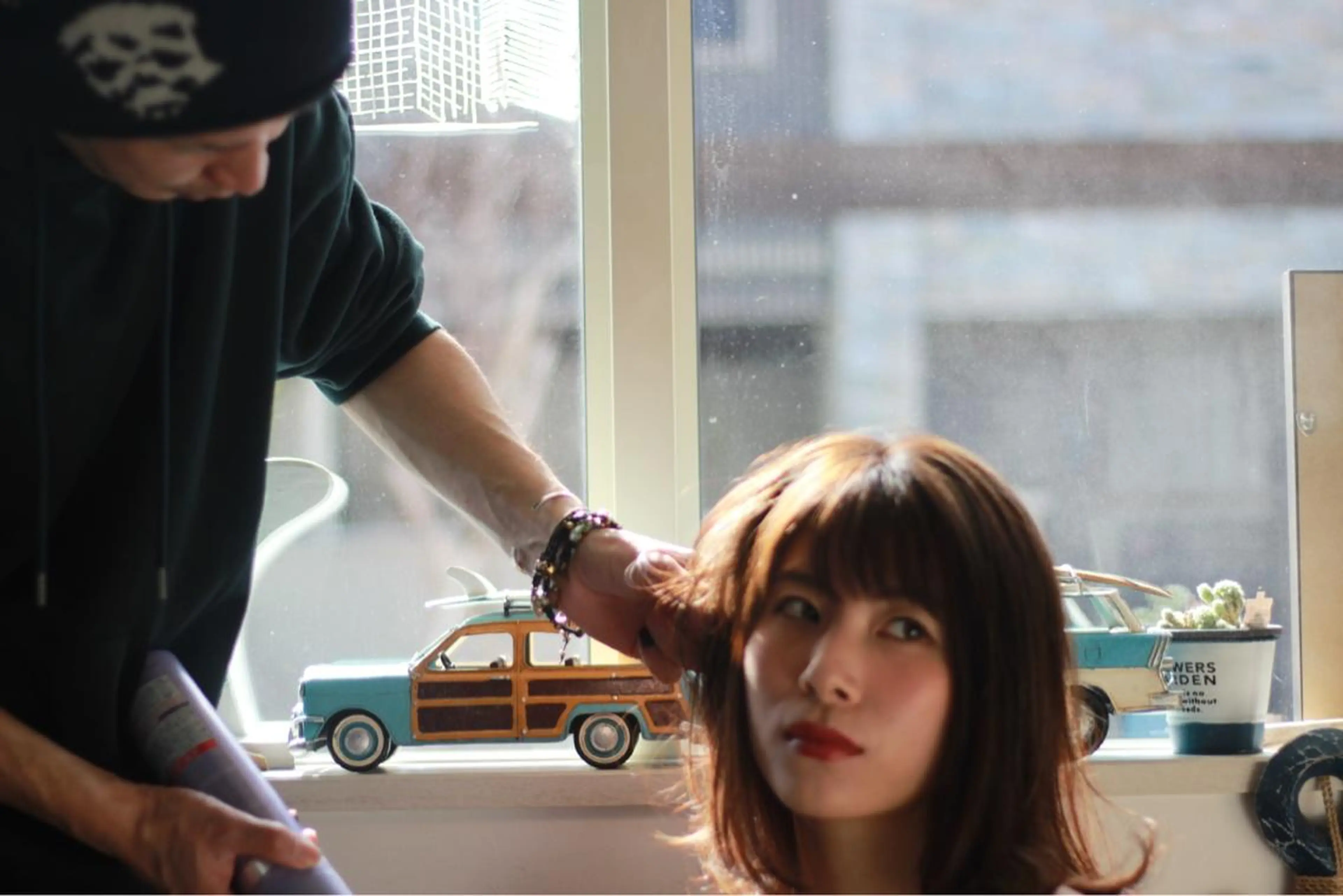 セミロング パーマ 代表　清水稔也 オージュアソムリエのヘアスタイル