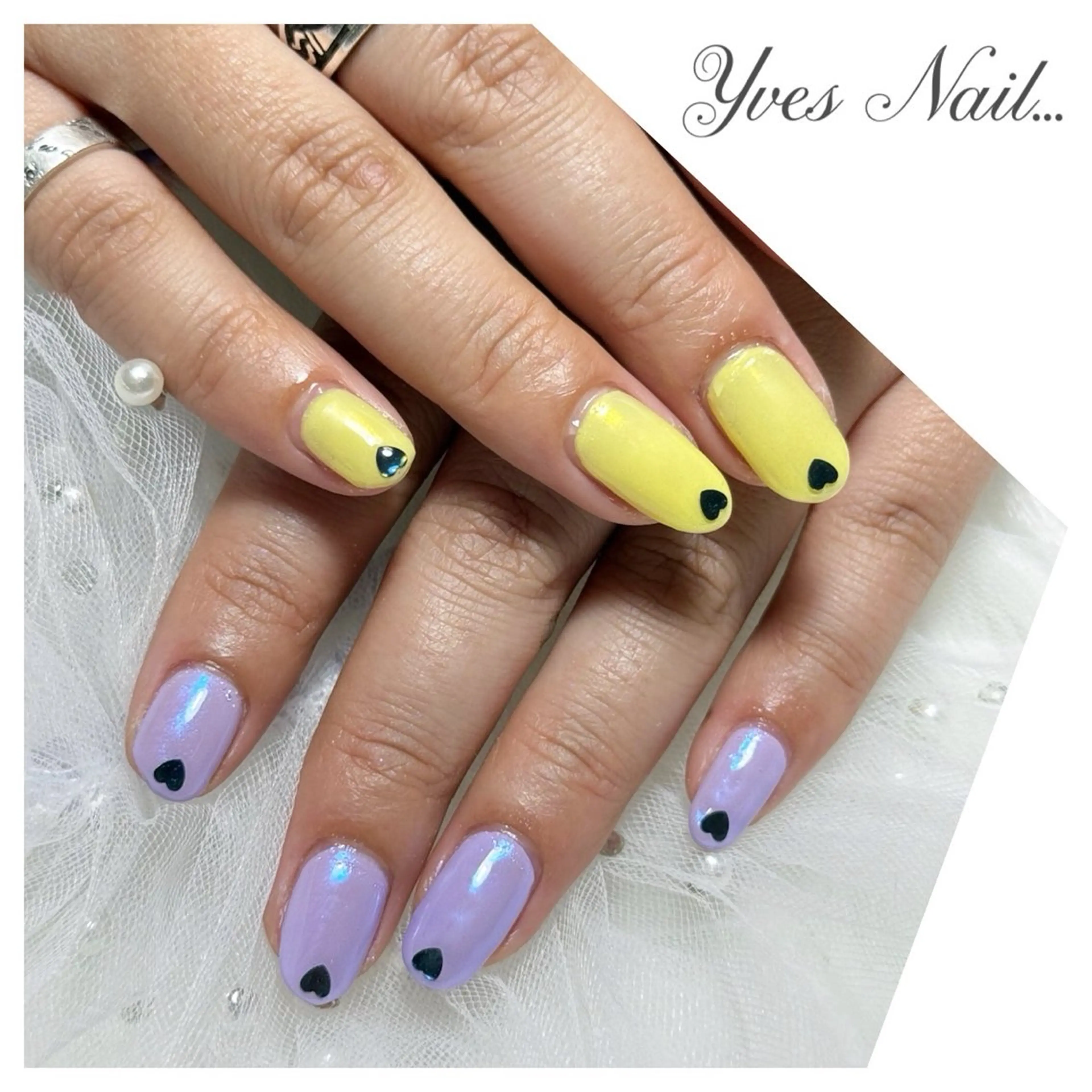 ネイル ミラーネイル パステルネイル ハンドネイル kanno yのネイルデザイン