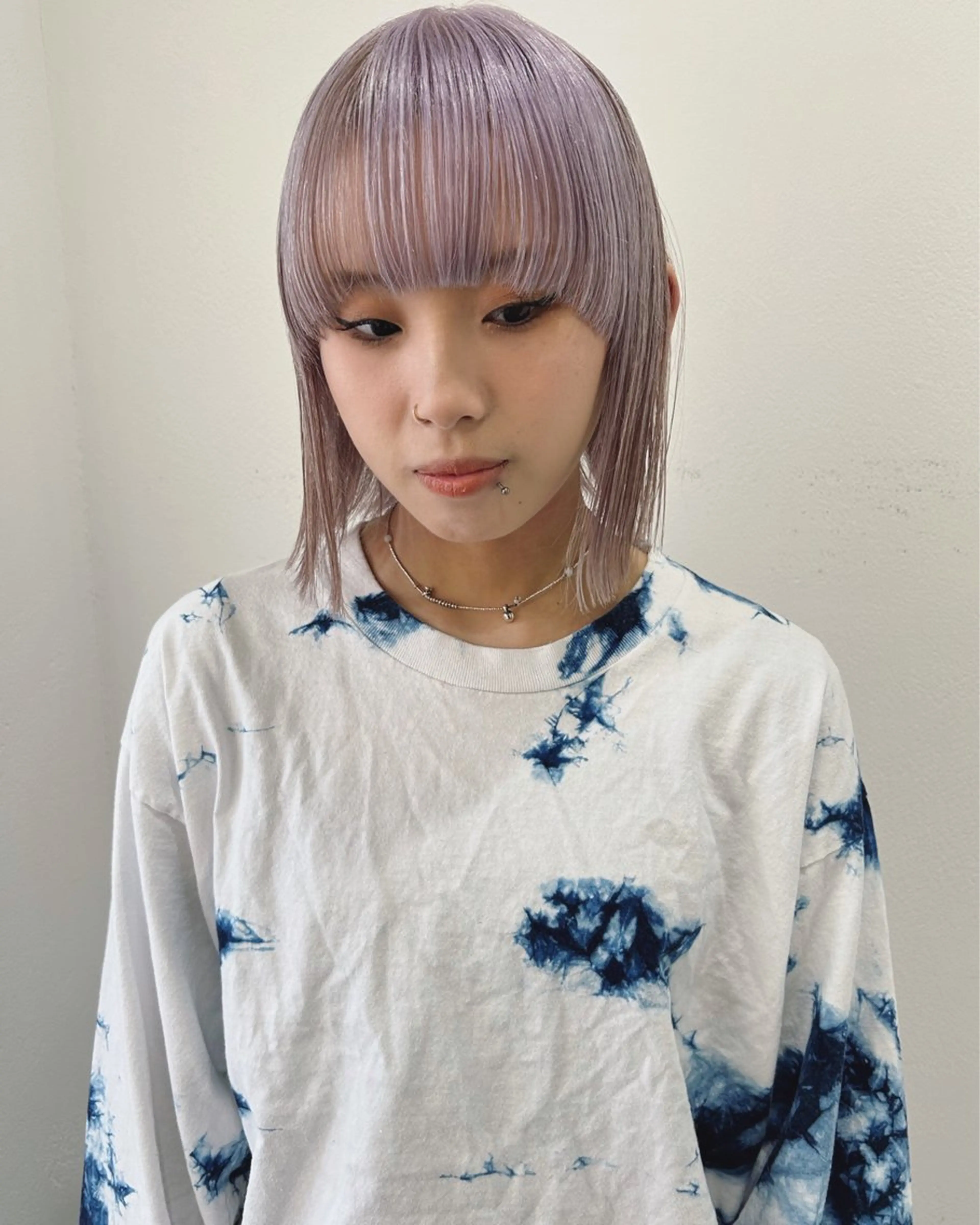 ショート カラー ブリーチ ケアブリーチ ハイライトカラー ボブ ハイライト カット ヘアカラー トリートメント Loom.所属・村上雅人 ナチュラルモードのヘアスタイル