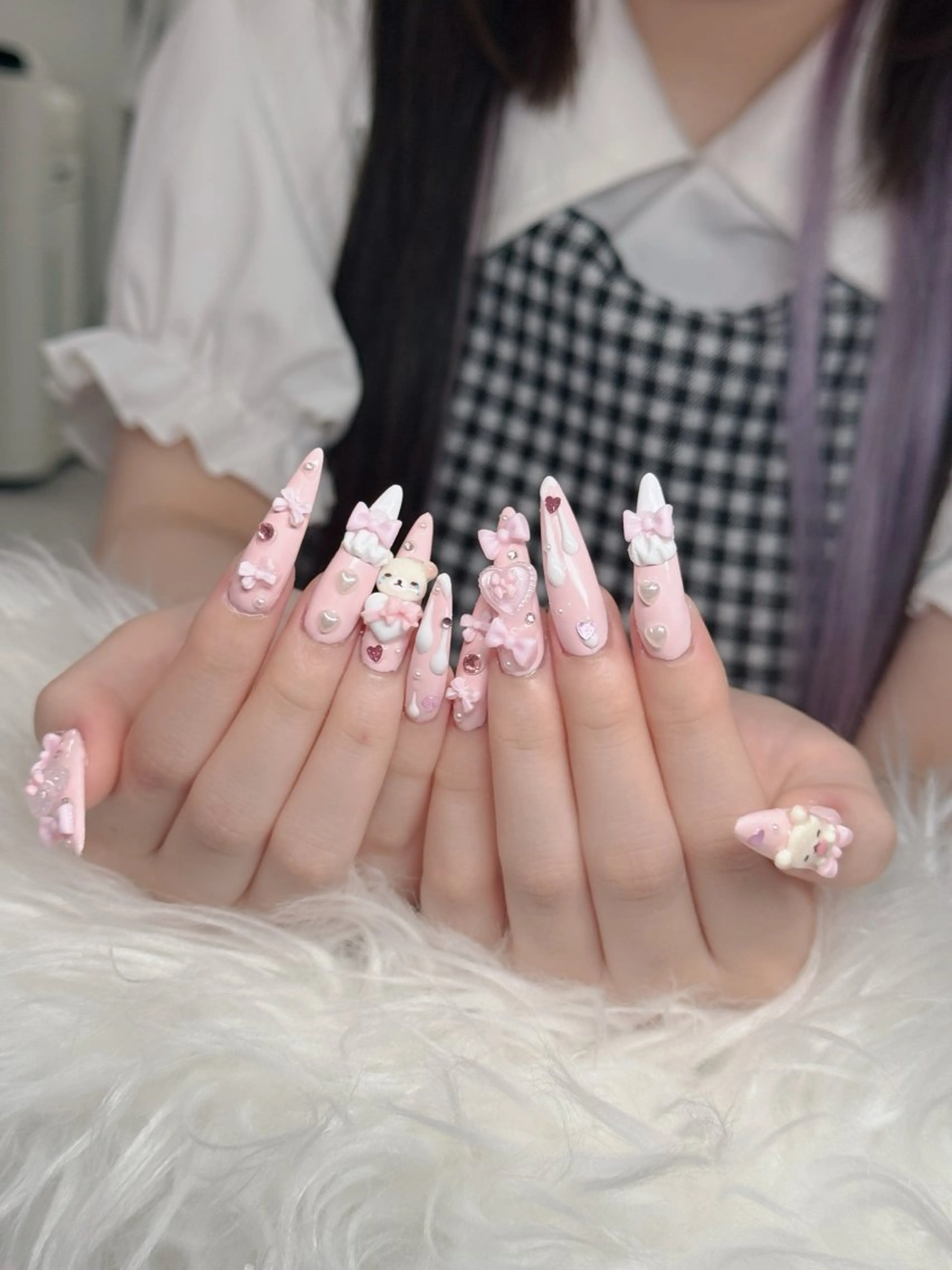ネイル アートネイル フレンチネイル ジェルネイル 韓国ネイル マグネットネイル Lenie Nail Salonのネイルデザイン
