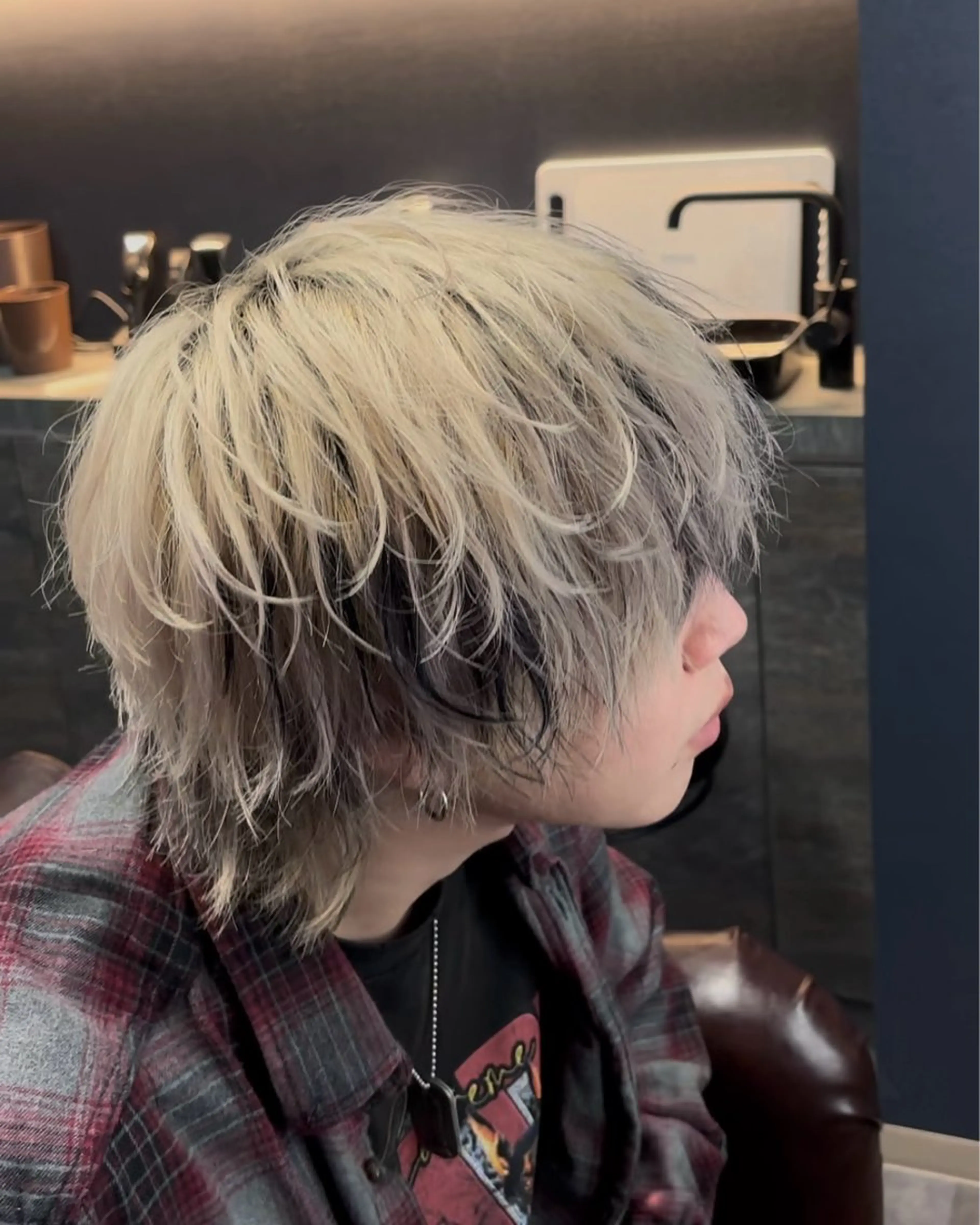 メンズ メンズウルフカット ウルフカット ヘアカラー 田村 丈晴/カラー/パーマのヘアスタイル