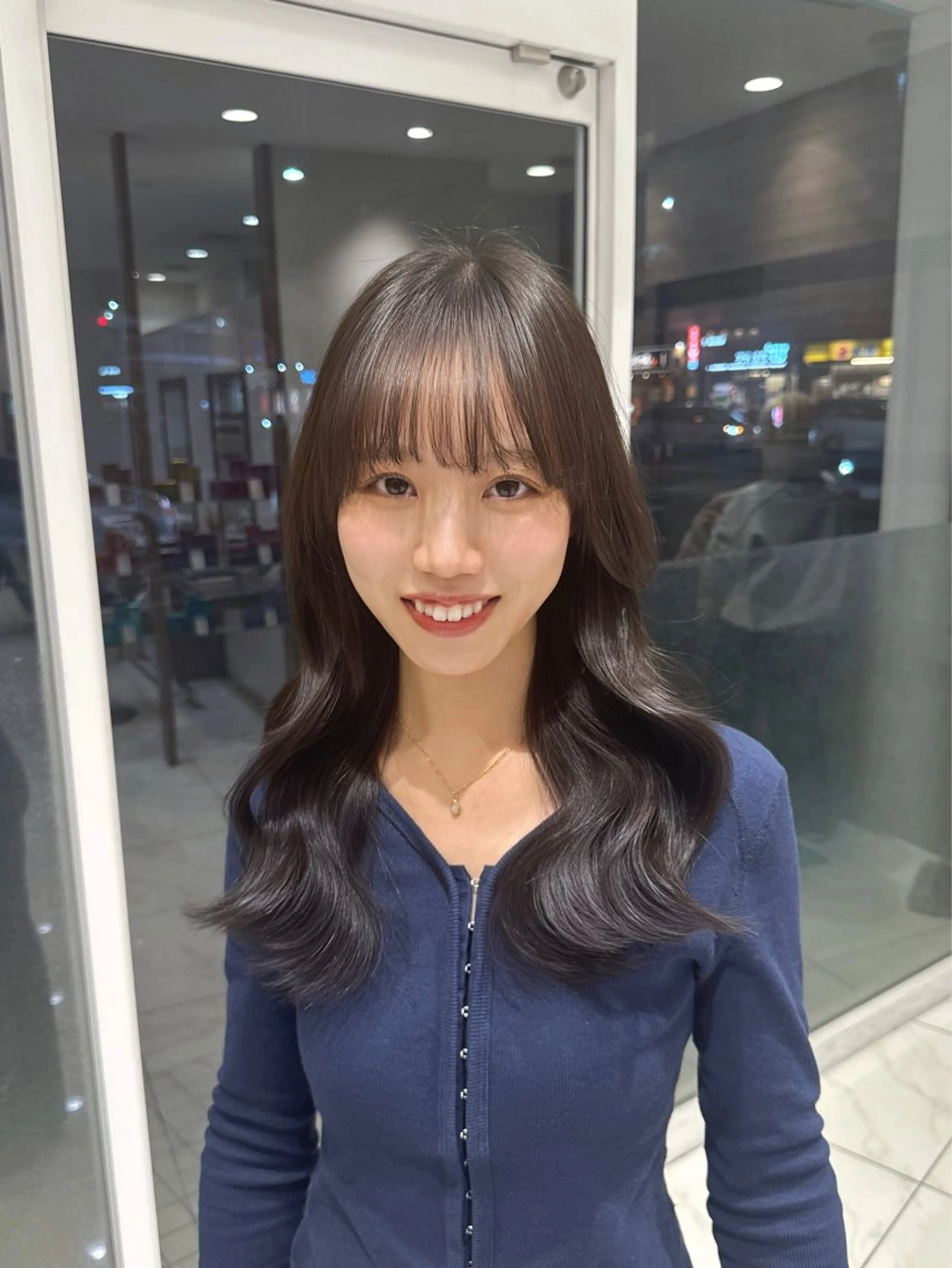 ミディアム カラー カット ヘアカラー トリートメント 菊池 遼/透明感 /韓国レイヤー/艶感のヘアスタイル