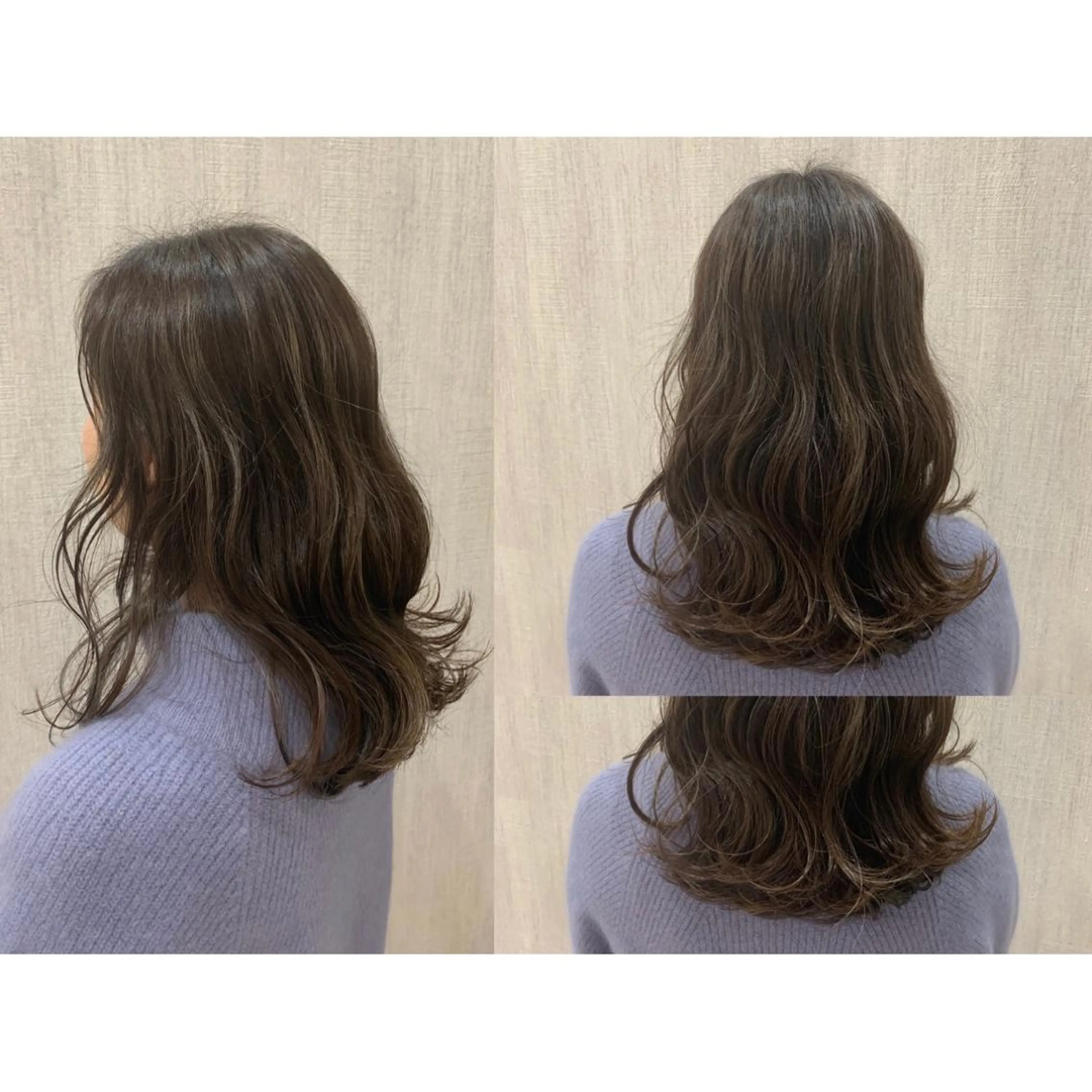 セミロング カラー ヘアアレンジ カット ヘアカラー 🫧透け感⋆艶髪💎 山口アヤカのヘアスタイル