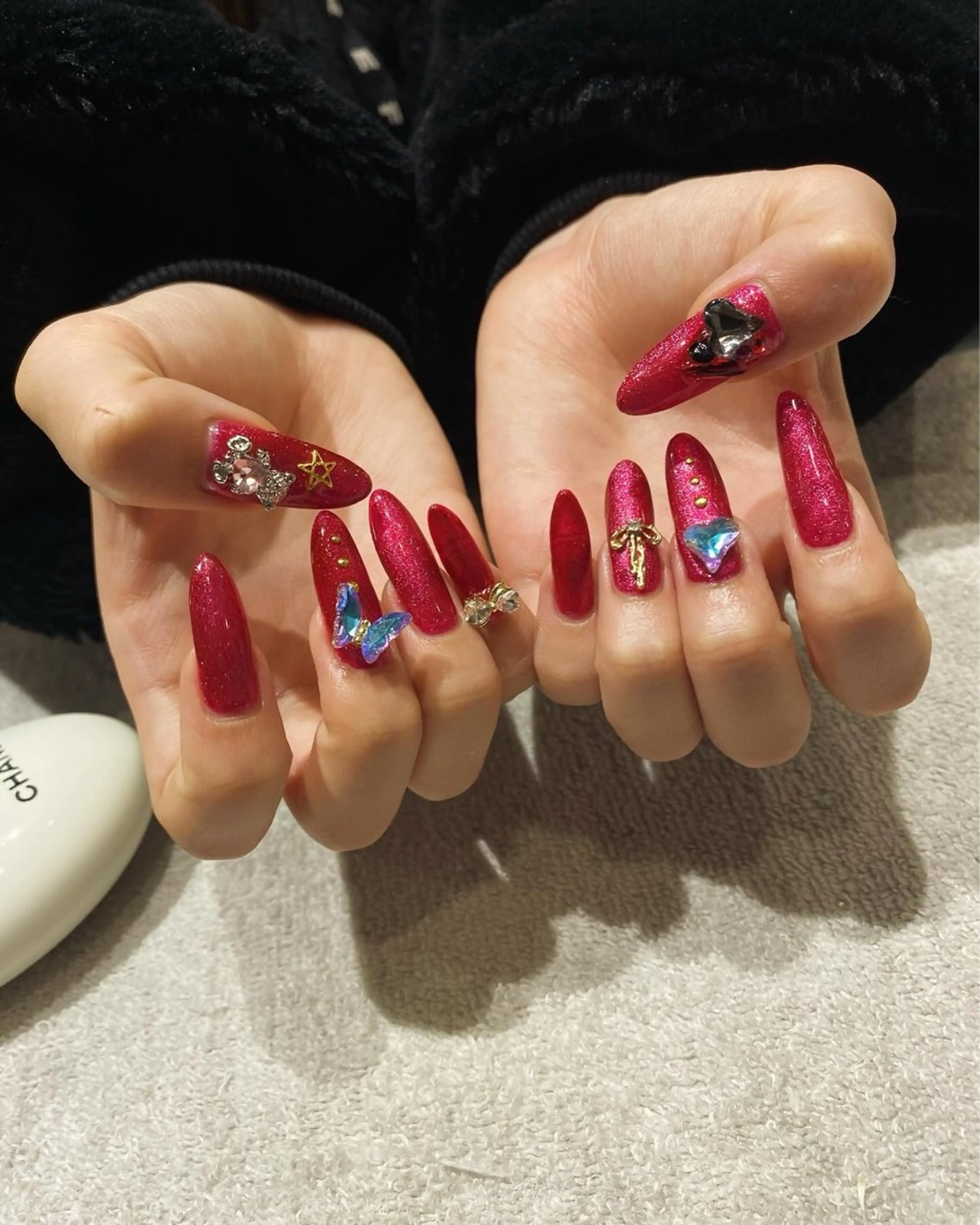 ネイル 長さ出し ロングネイル マグネットネイル ハンドネイル SSF akihoのネイルデザイン