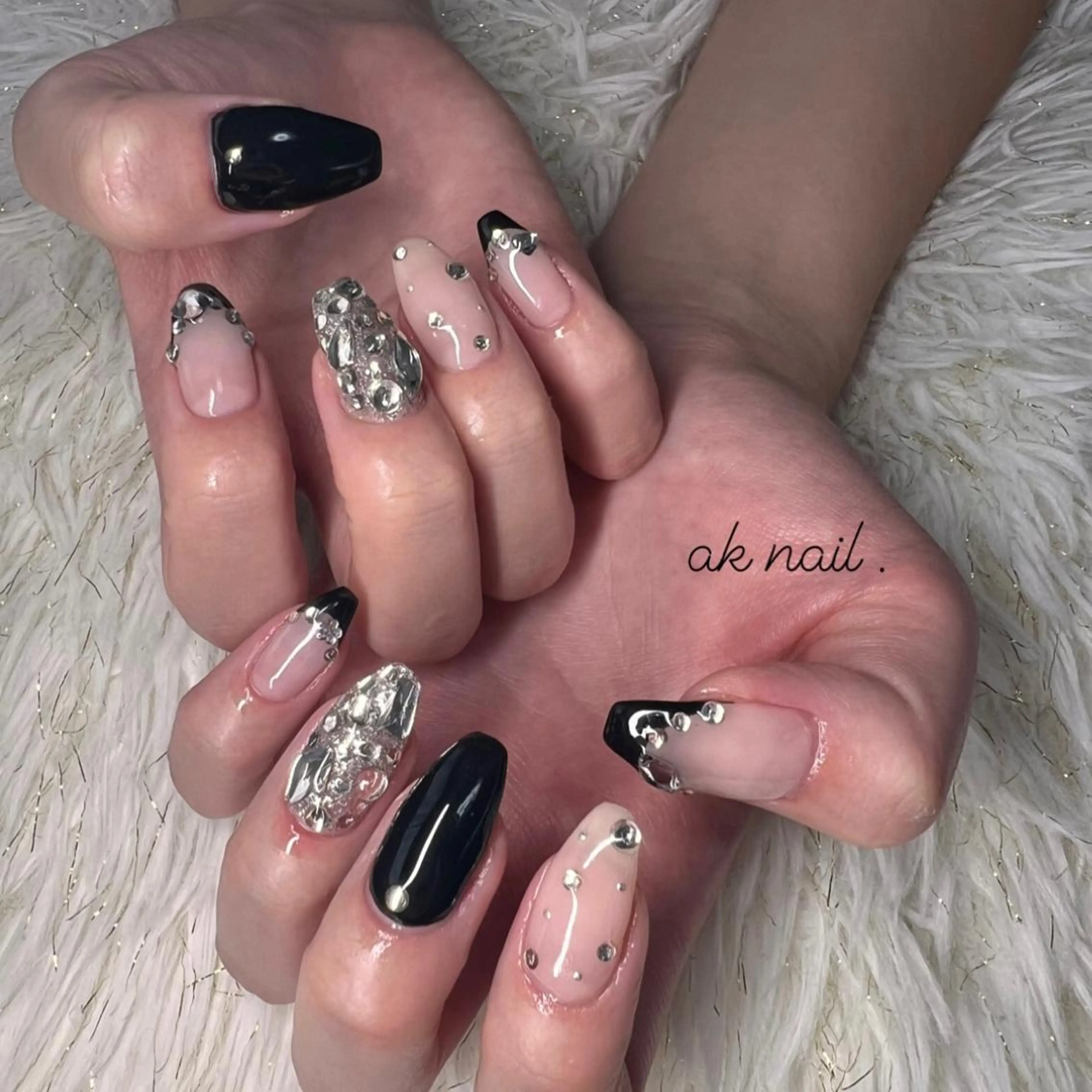 セミロング ネイル ハンドネイル ak nail .のネイルデザイン
