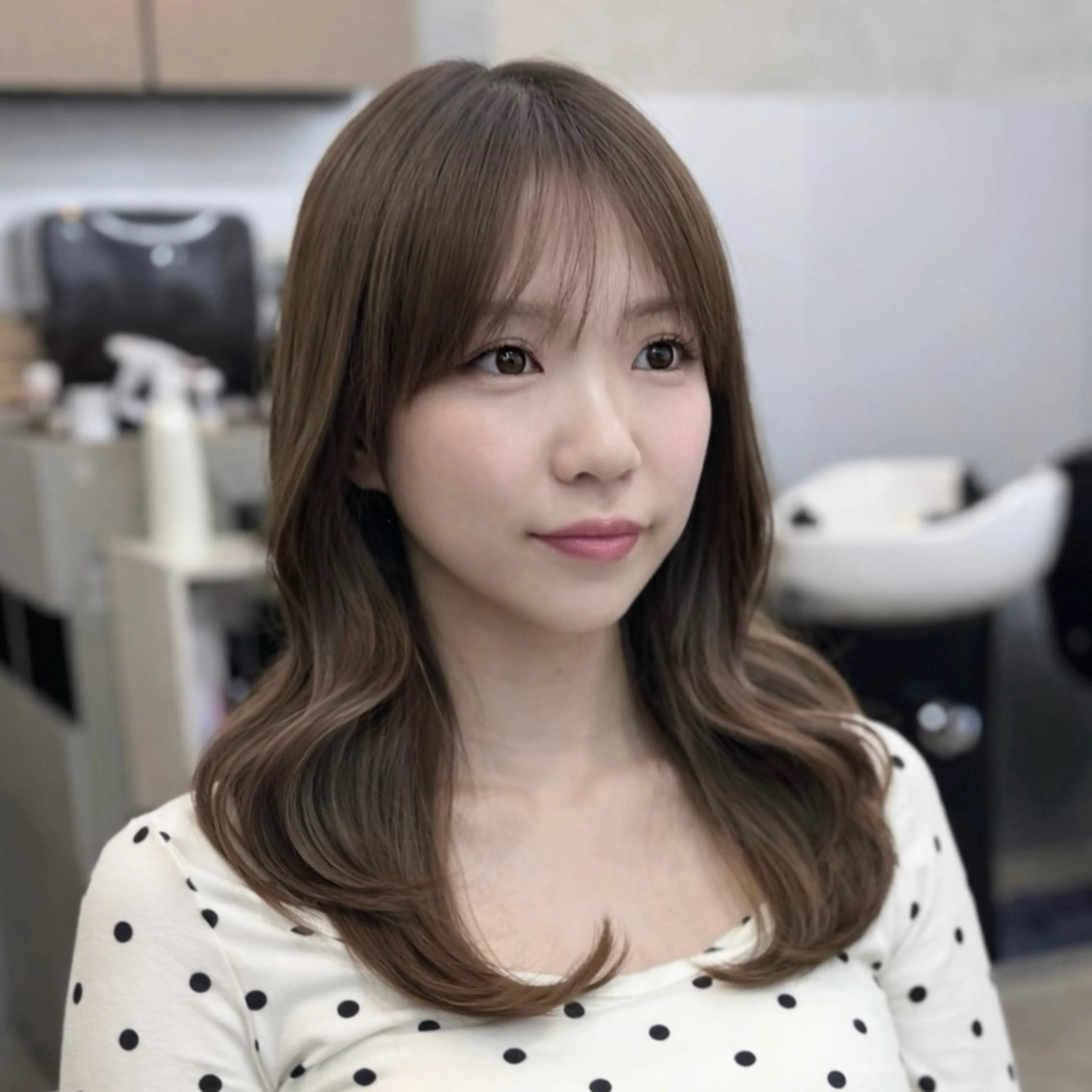 セミロング カット ヘアカラー トリートメント ✨レイヤーカット✨ 顔まわり✂️鎌倉楓麻のヘアスタイル