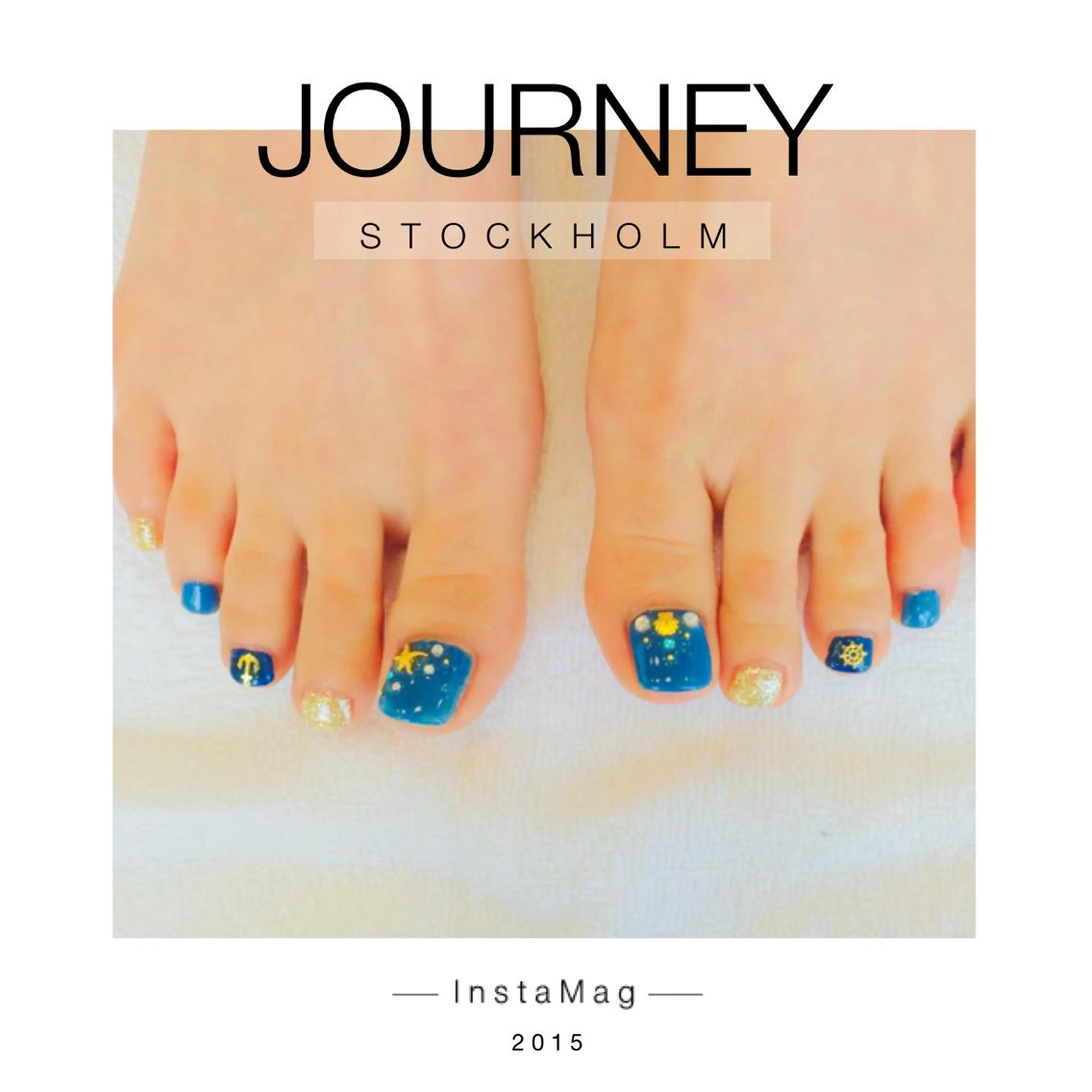 ネイル ブルー フットネイル キラキラネイル ストーンネイル Ly   hair（リーヘア）所属・Lyhair🦊🎀 AKIのヘアスタイル