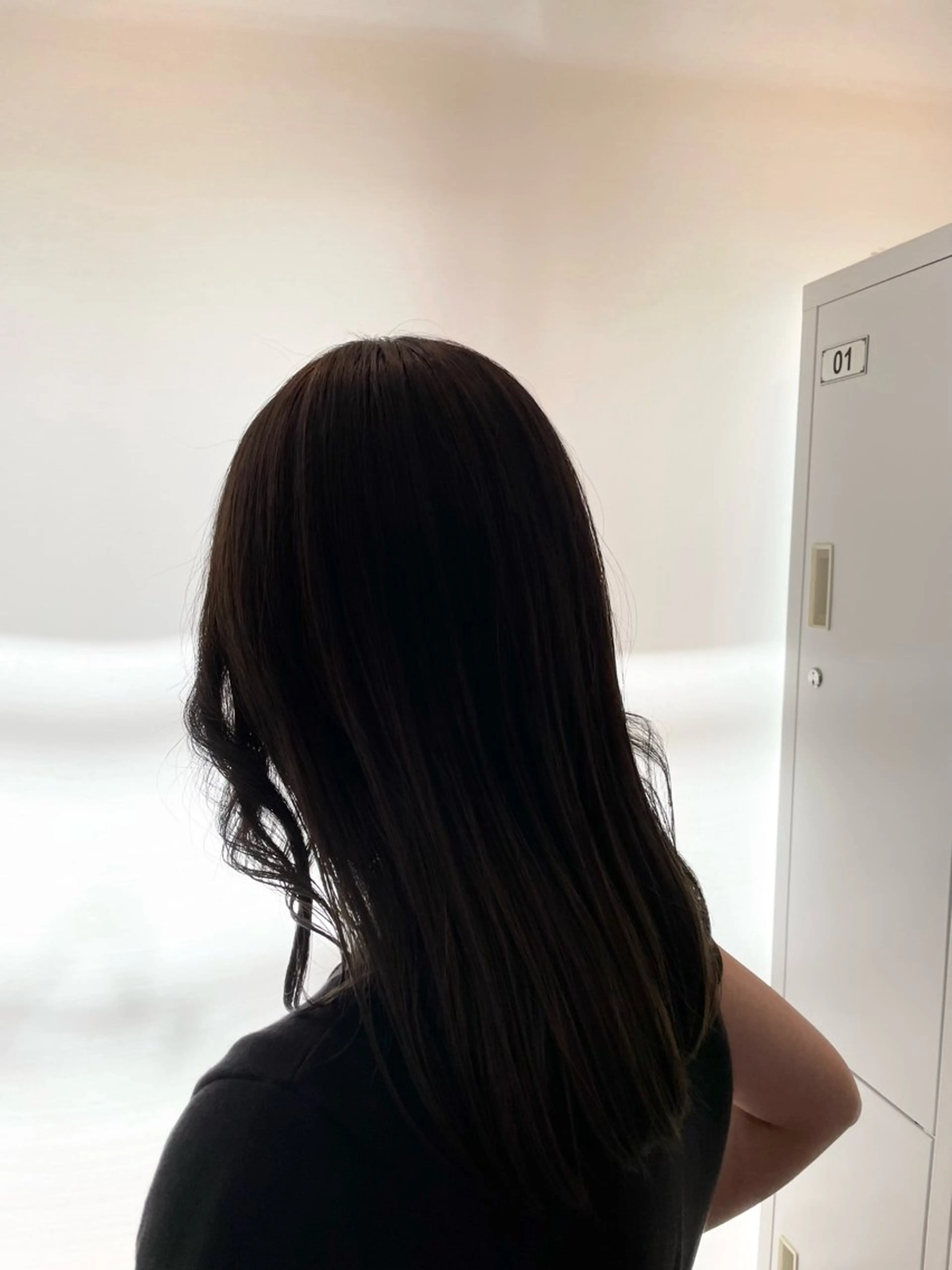 セミロング ヘアカラー みやした もあのヘアスタイル