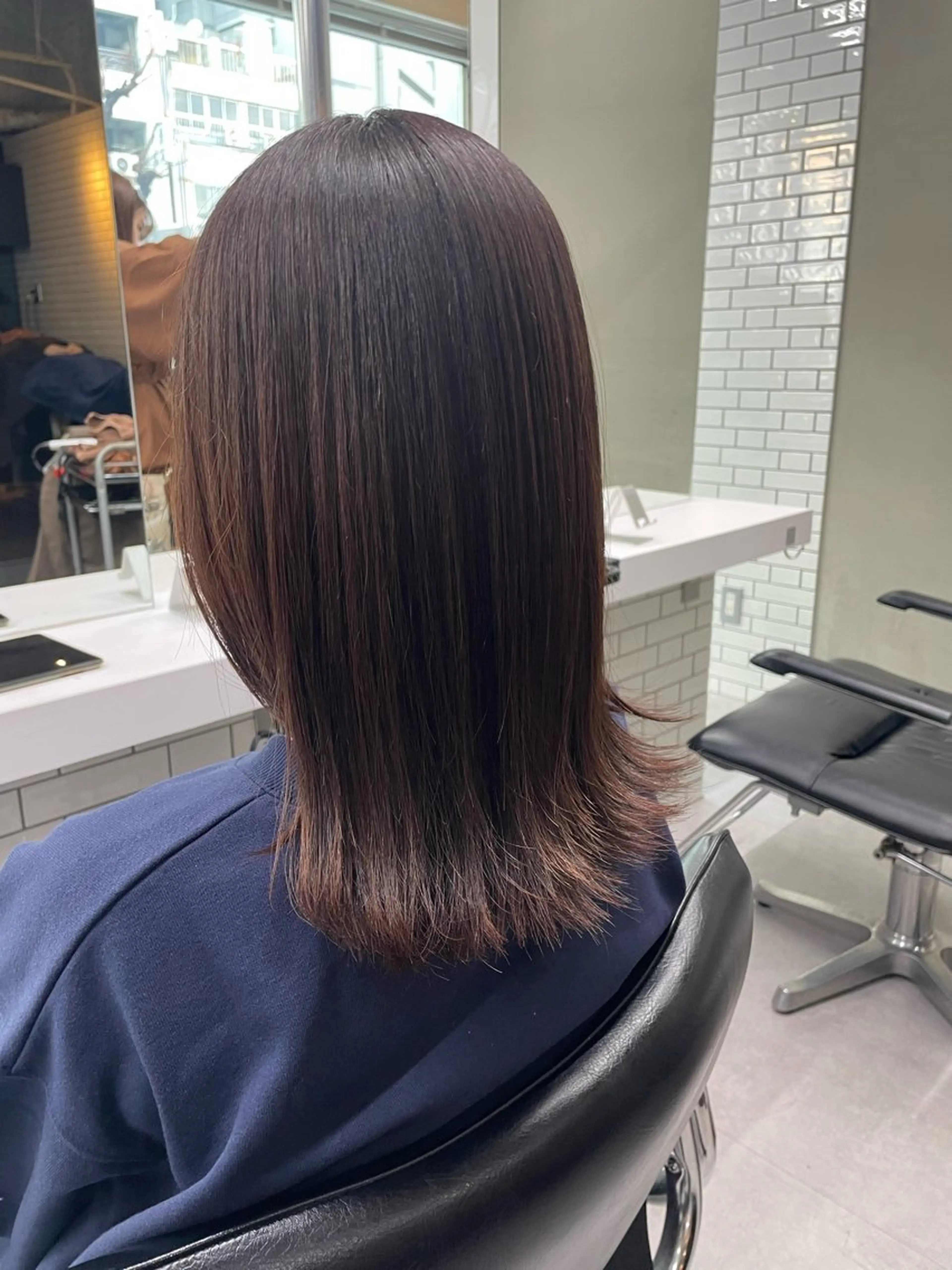 ミディアム カラー カット ヘアカラー トリートメント Bob &髪質改善 NEMOTOのヘアスタイル