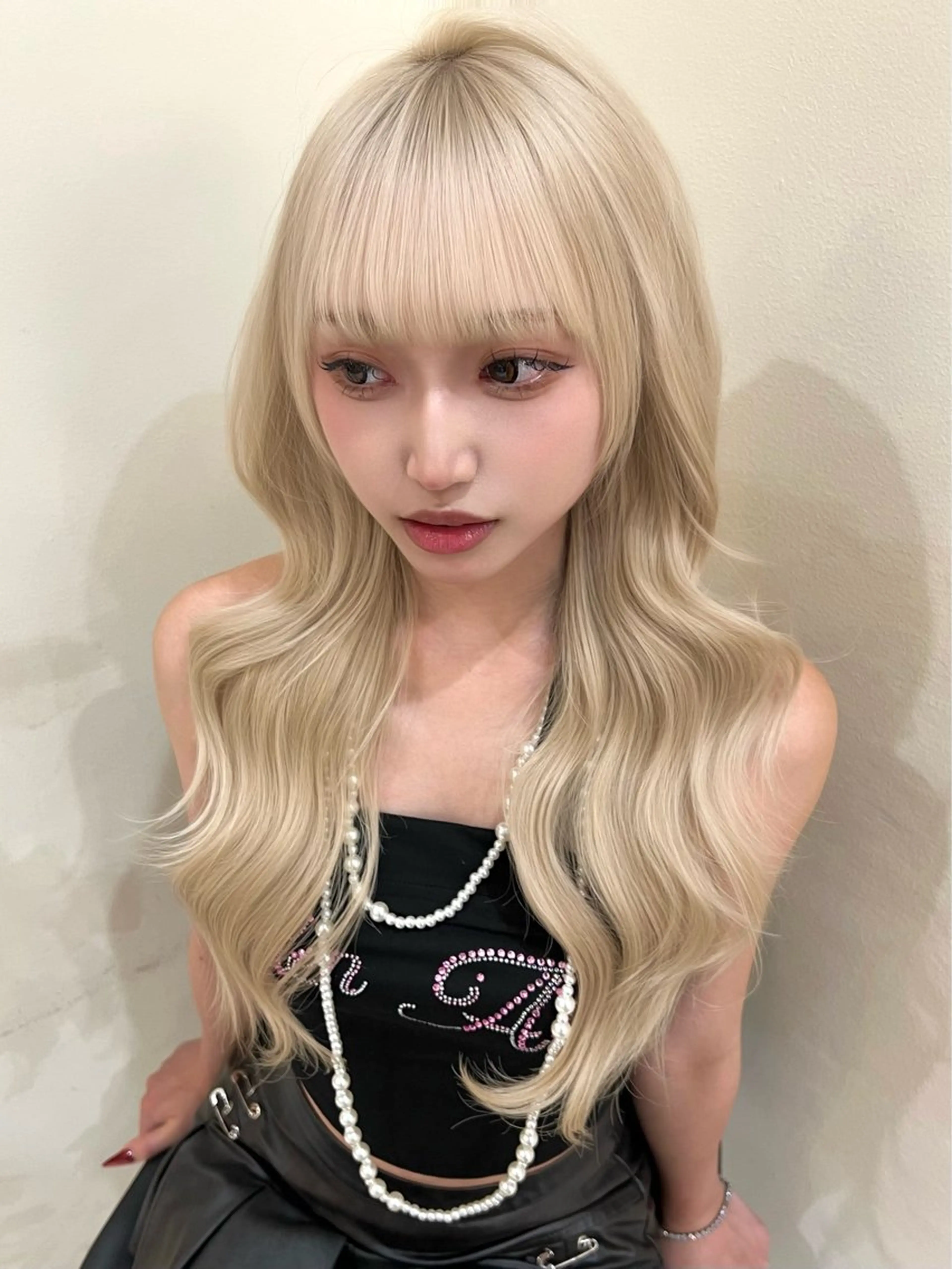 ロング カラー ブリーチ 抜きっぱなしブロンド ブロンド ケアブリーチ トリートメント カット ヘアカラー トリートメント belle   表参道　terrace所属・抜きっぱなしブロンド /ハイトーン/カナタのヘアスタイル