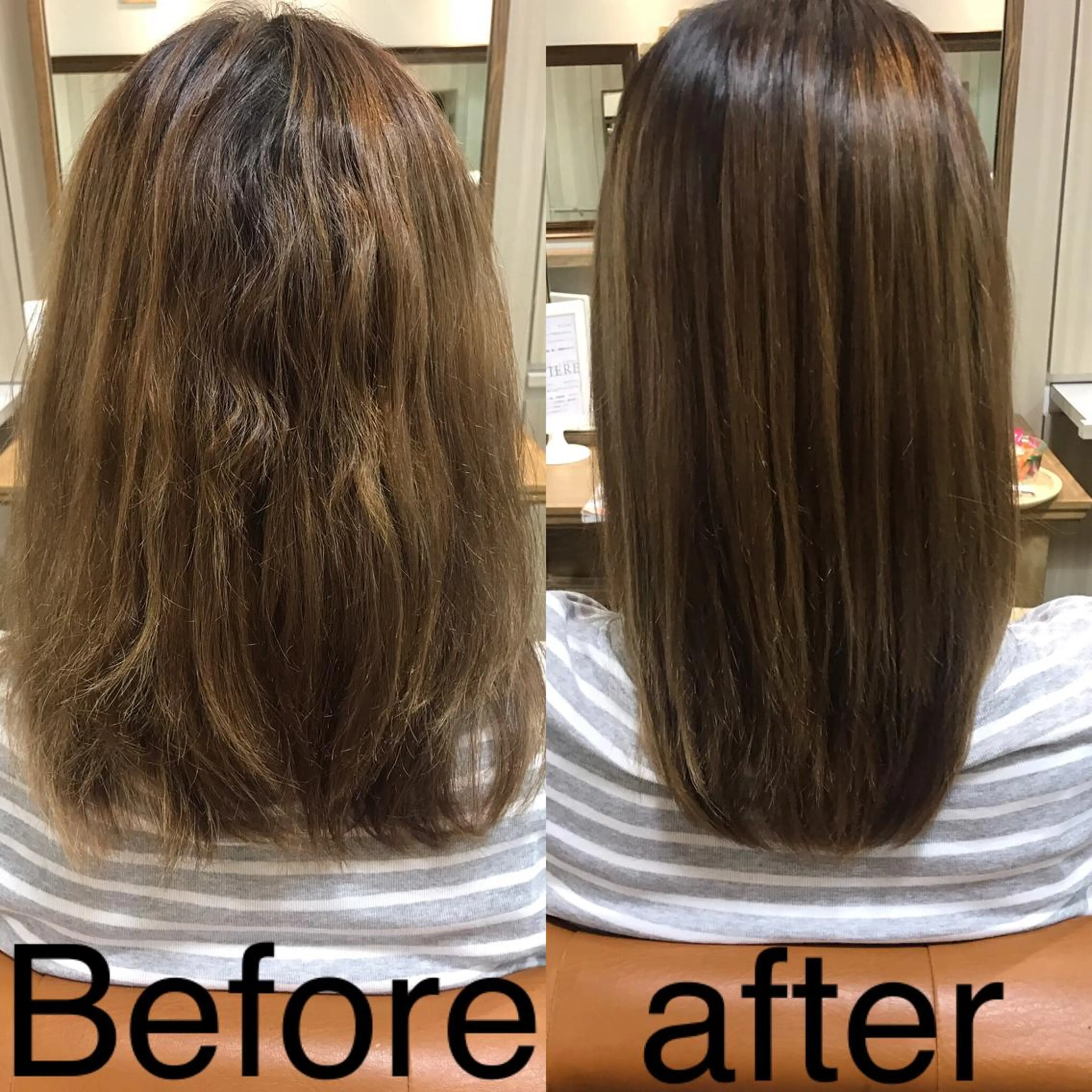 ミディアム パーマ 縮毛矯正 チヒョ🦋 韓国hair🇰🇷のヘアスタイル