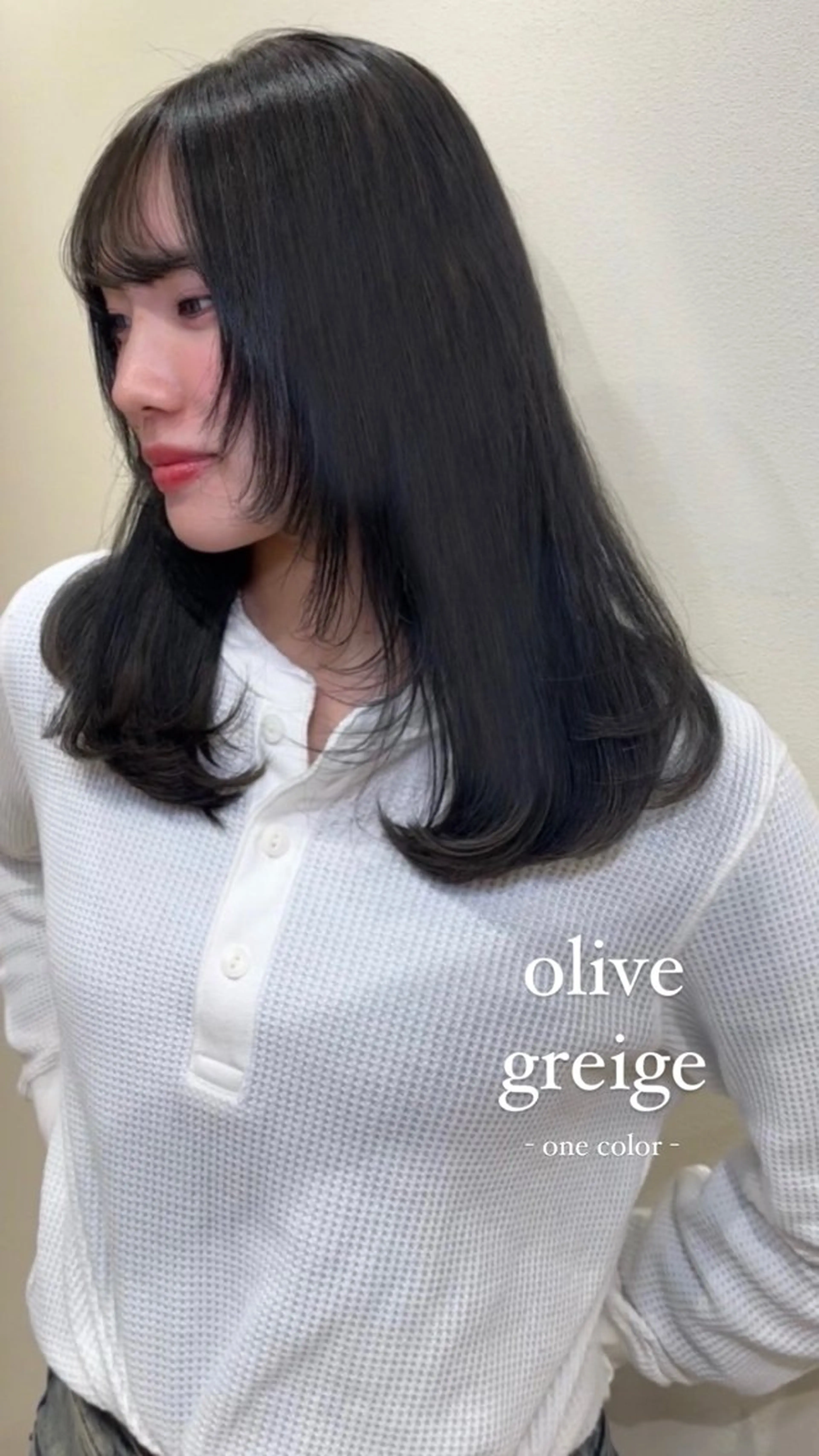 セミロング カラー ワンホン×髪質改善 つのーか🩶‪🫧のヘアスタイル