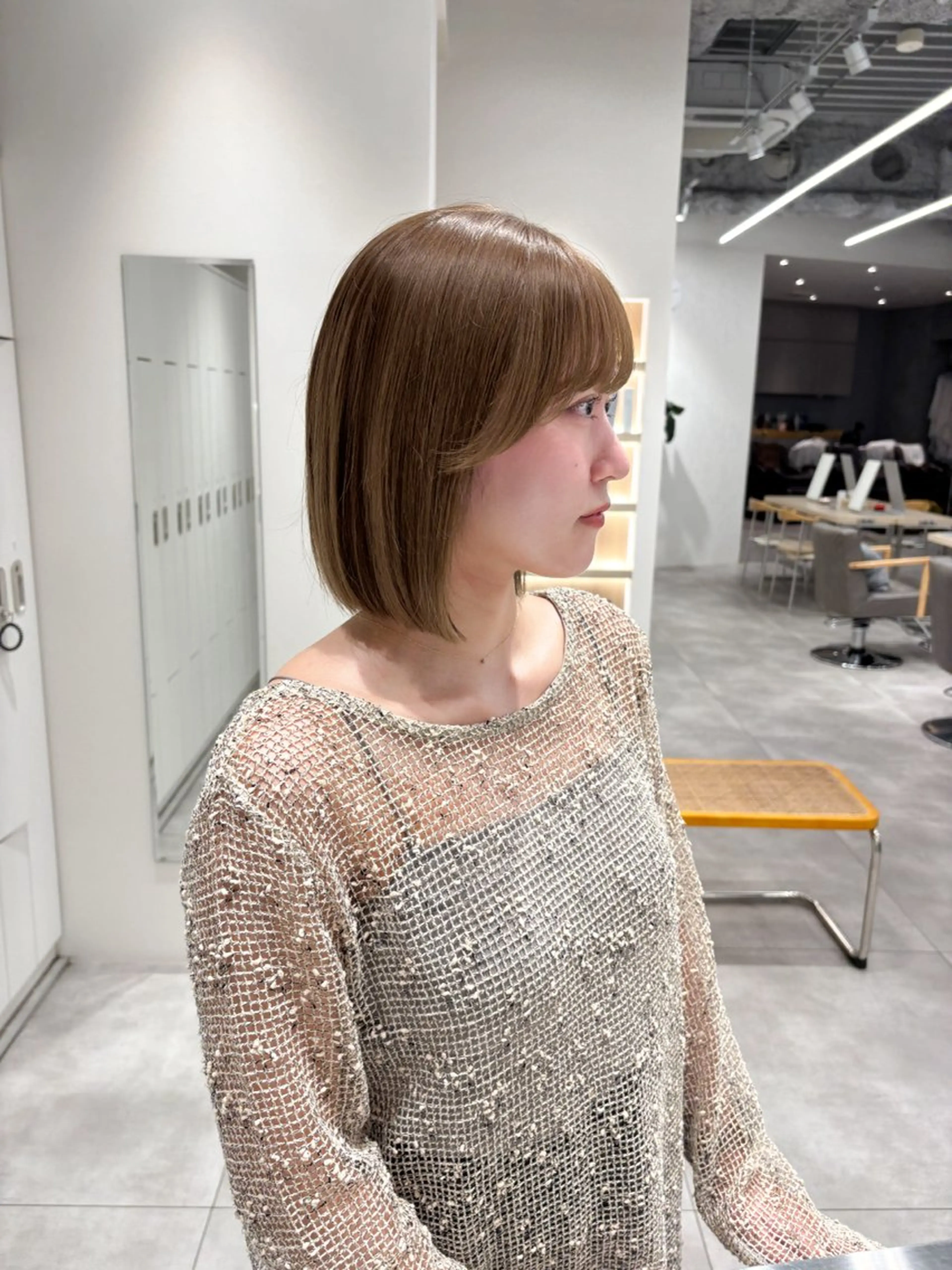 ショート カラー カット ヘアカラー Unami 表参道所属・ばんちなつ / ボブ/透明感カラーのヘアスタイル