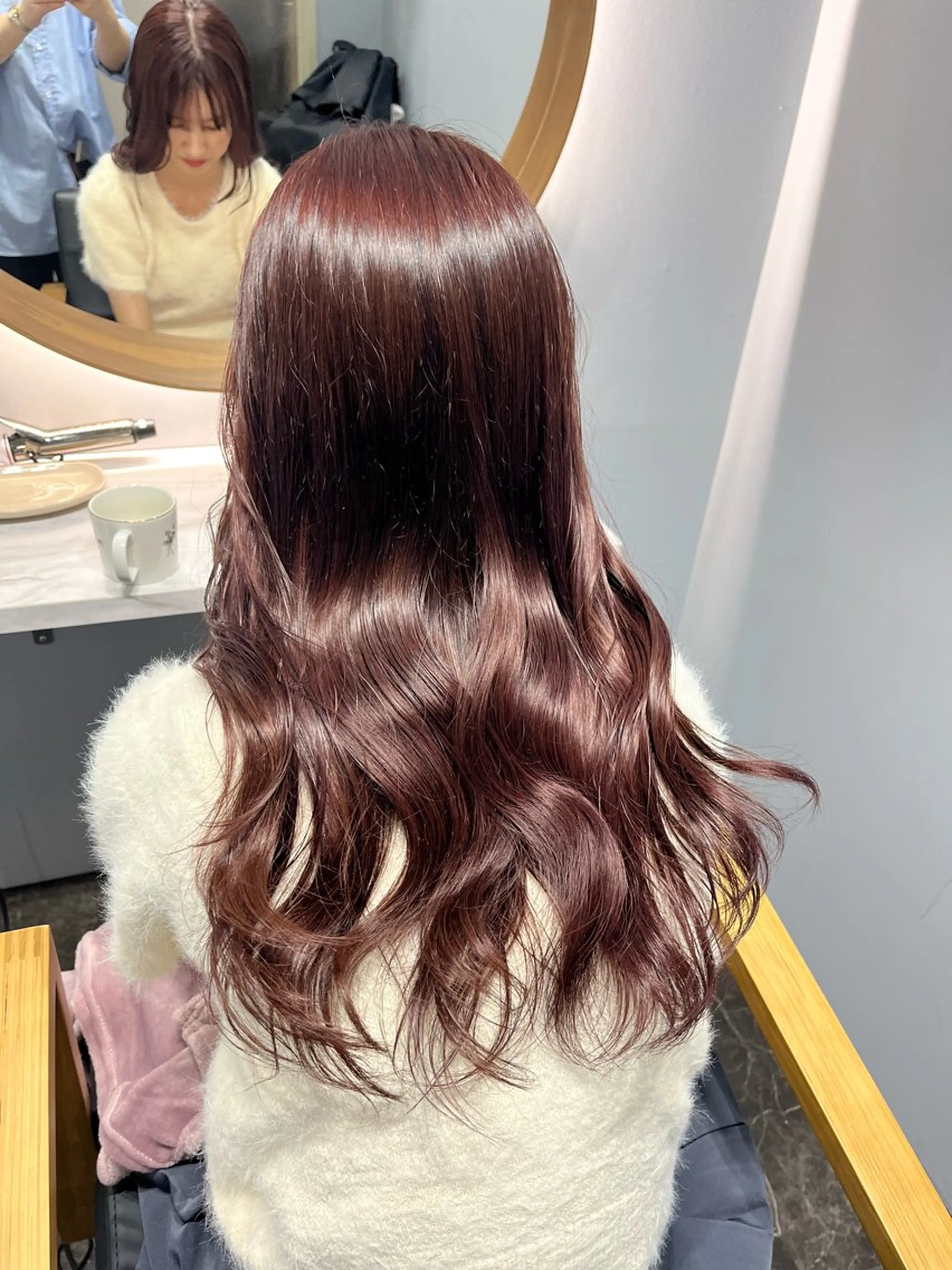 セミロング 韓国ヘア/髪質改善 /艶カラー/sahoのヘアスタイル