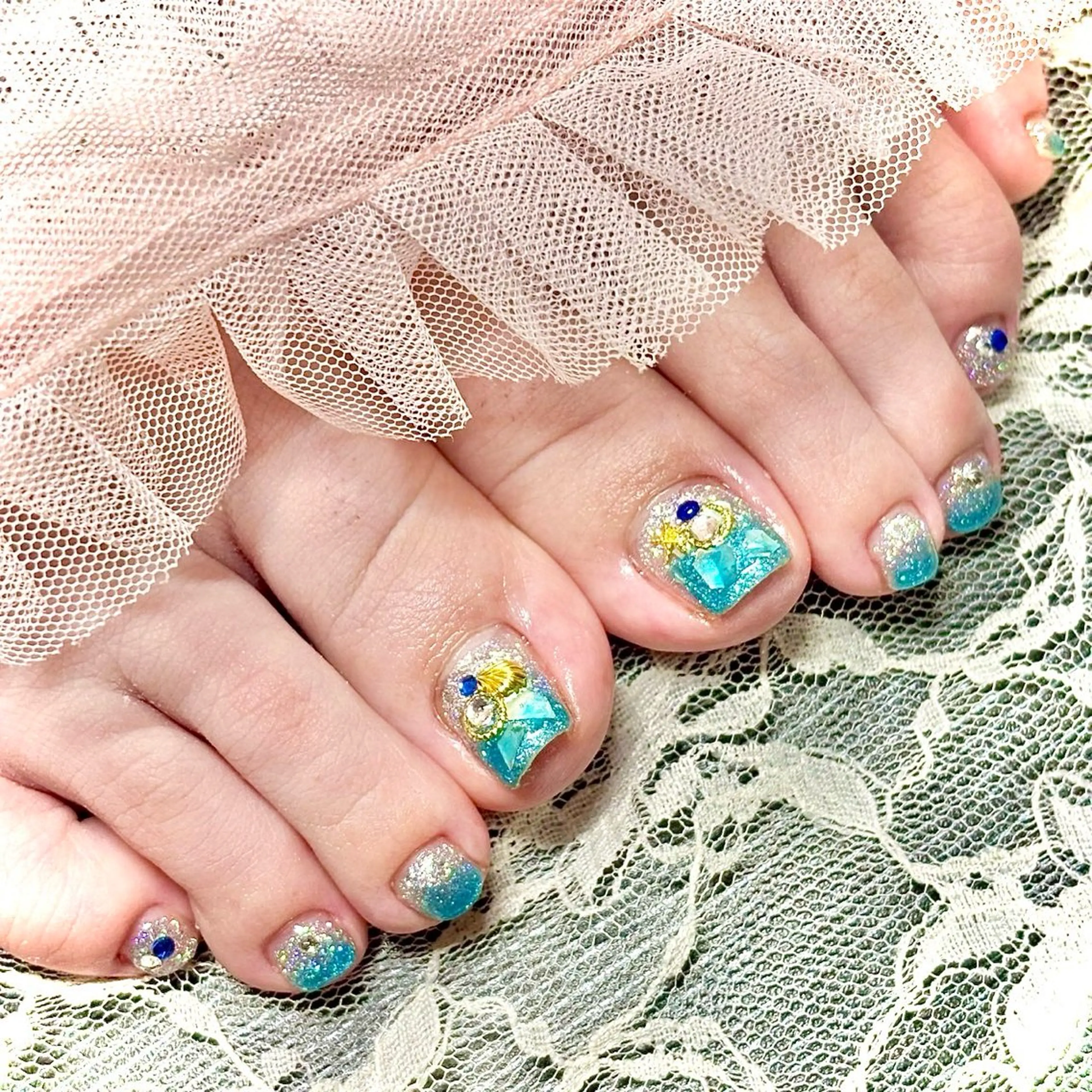 ネイル フットネイル 韓国ネイル 夏ネイル ワンホンネイル miminon 自宅ネイルサロンのネイルデザイン