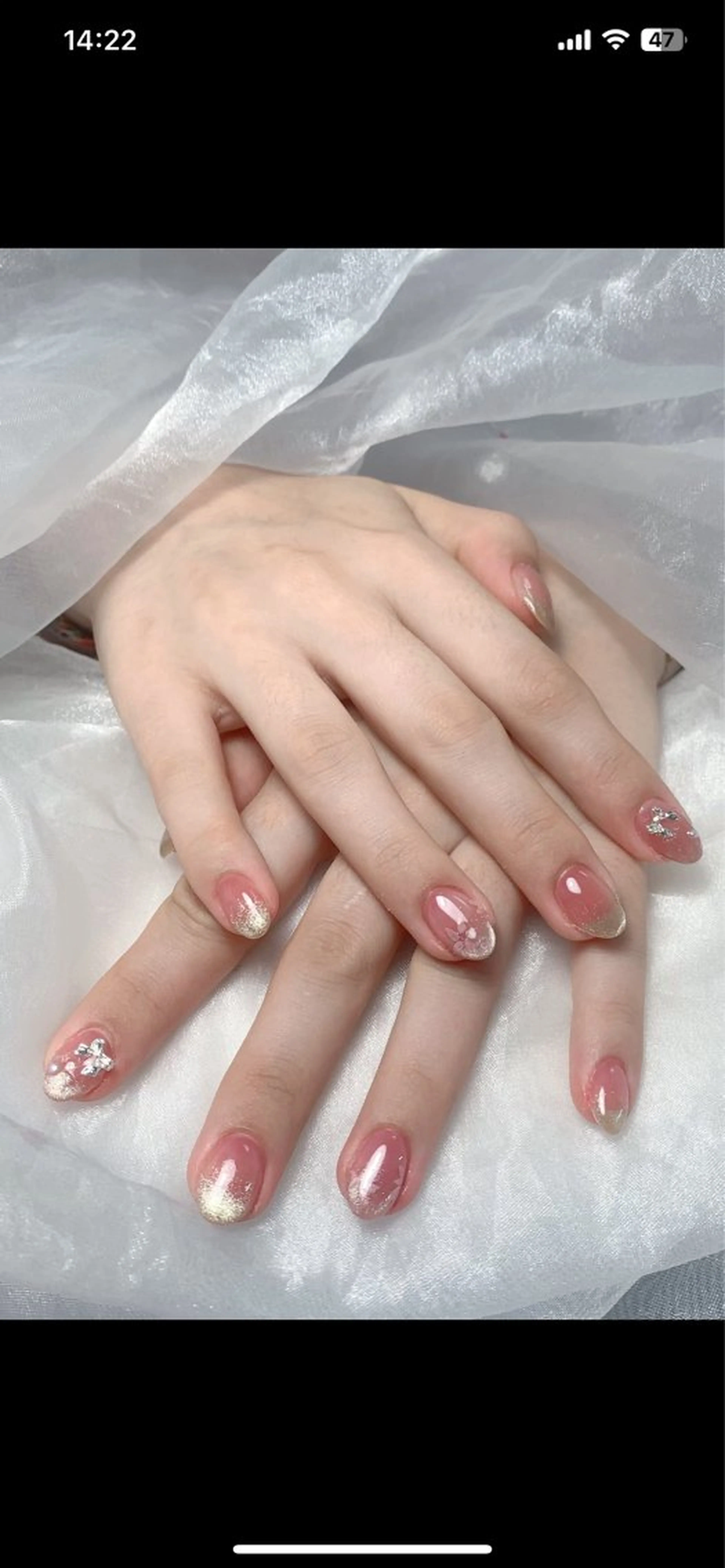 ネイル アートネイル オーロラネイル ブルー クリアネイル ジェルネイル 綾瀬 はるのネイルデザイン