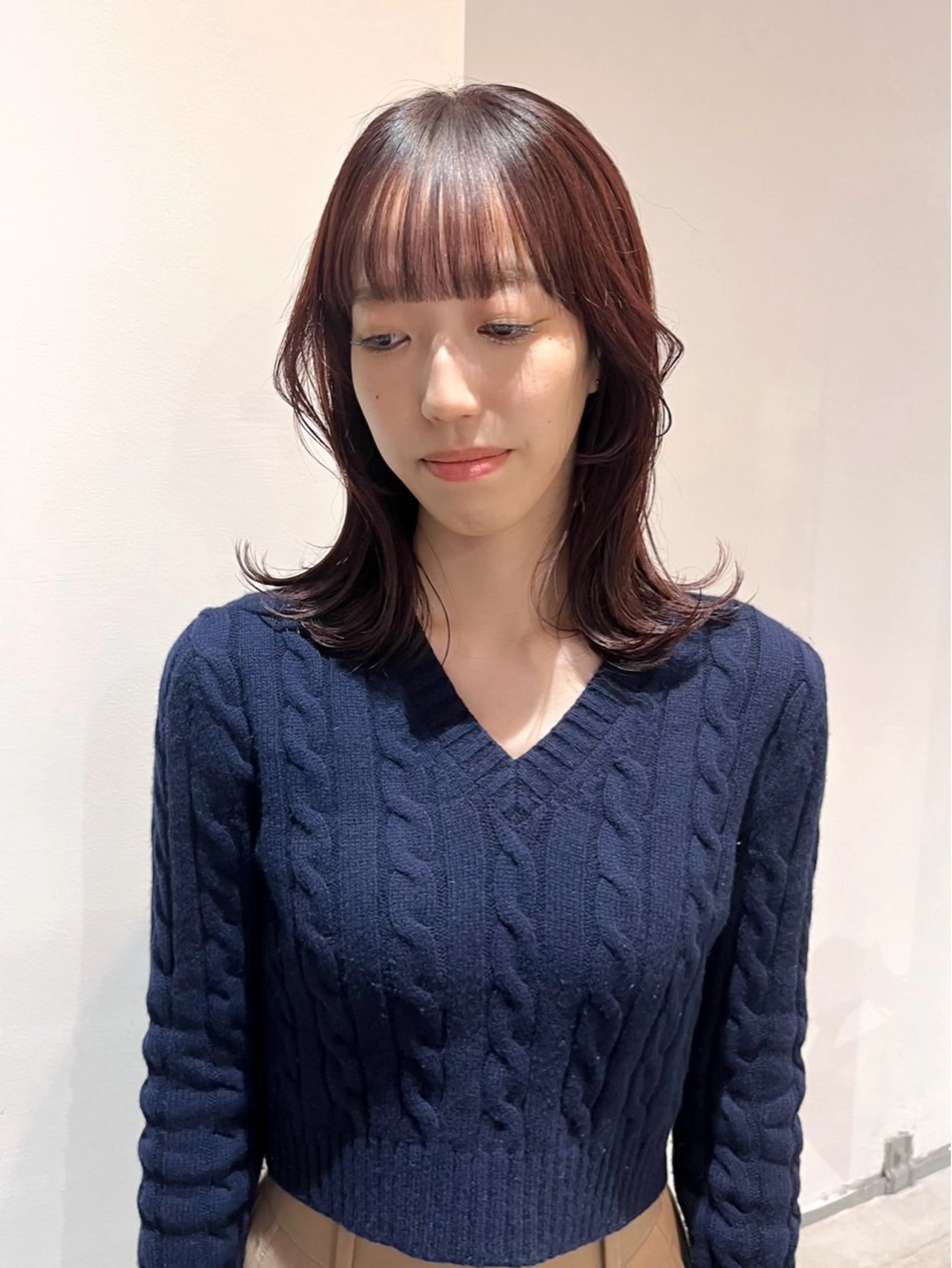 ミディアム カラー あ あのヘアスタイル