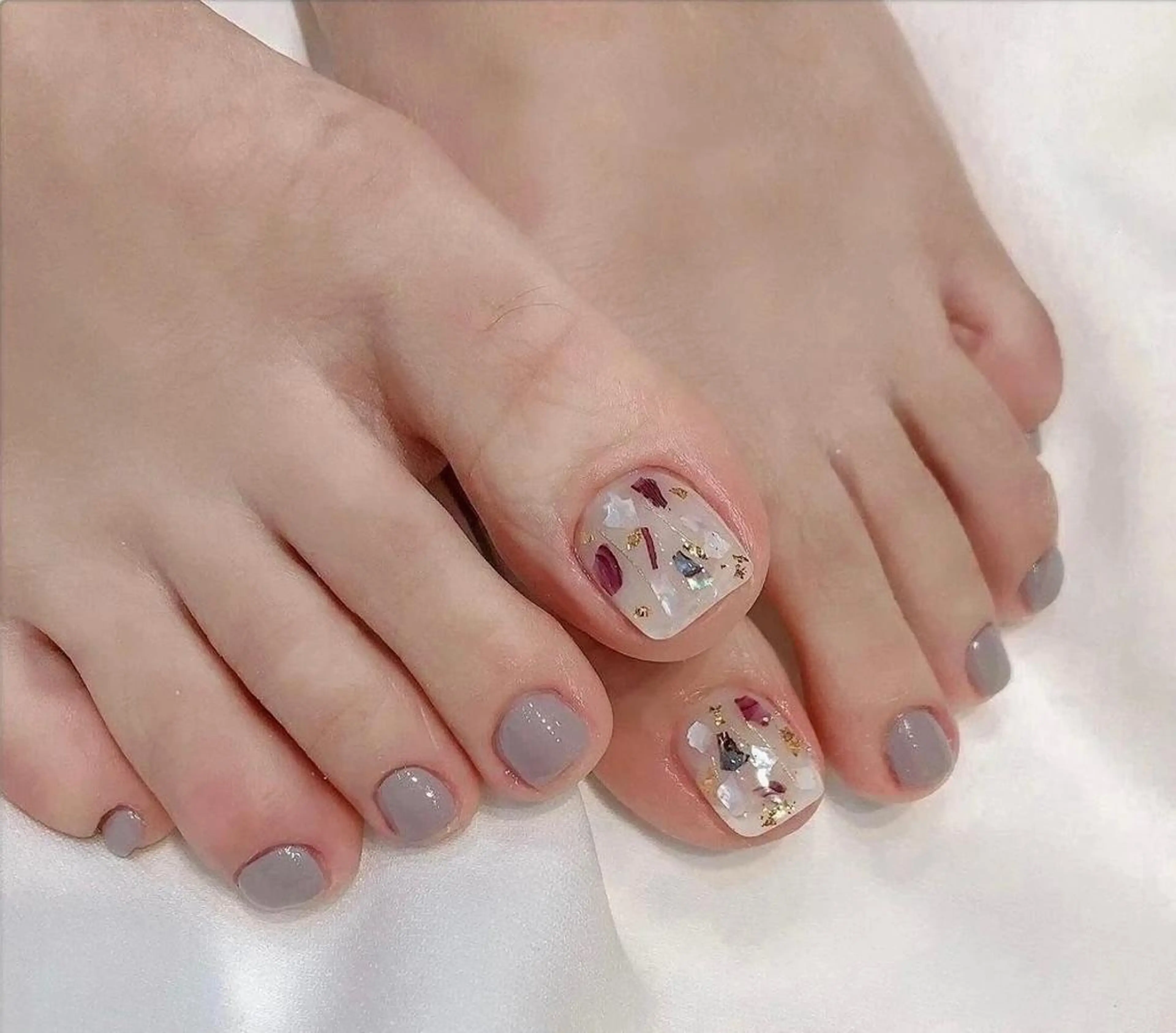 Foot2本アート(オフ&ケア込み)の写真