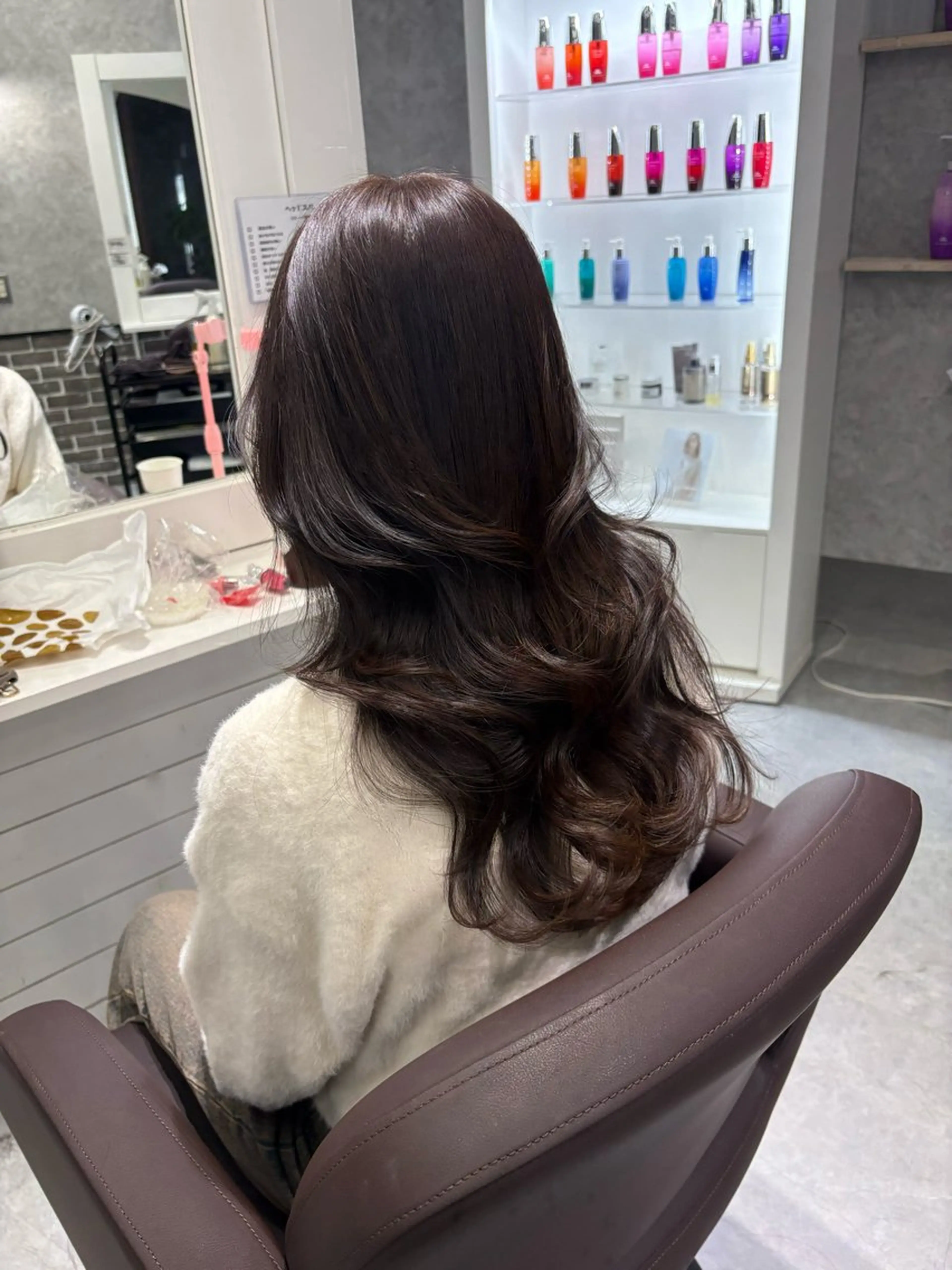 セミロング トリートメント カット ヘアカラー トリートメント Aura 髪質改善＆韓国レイヤー所属・あい❤︎ /髪質改善/韓国巻きのヘアスタイル