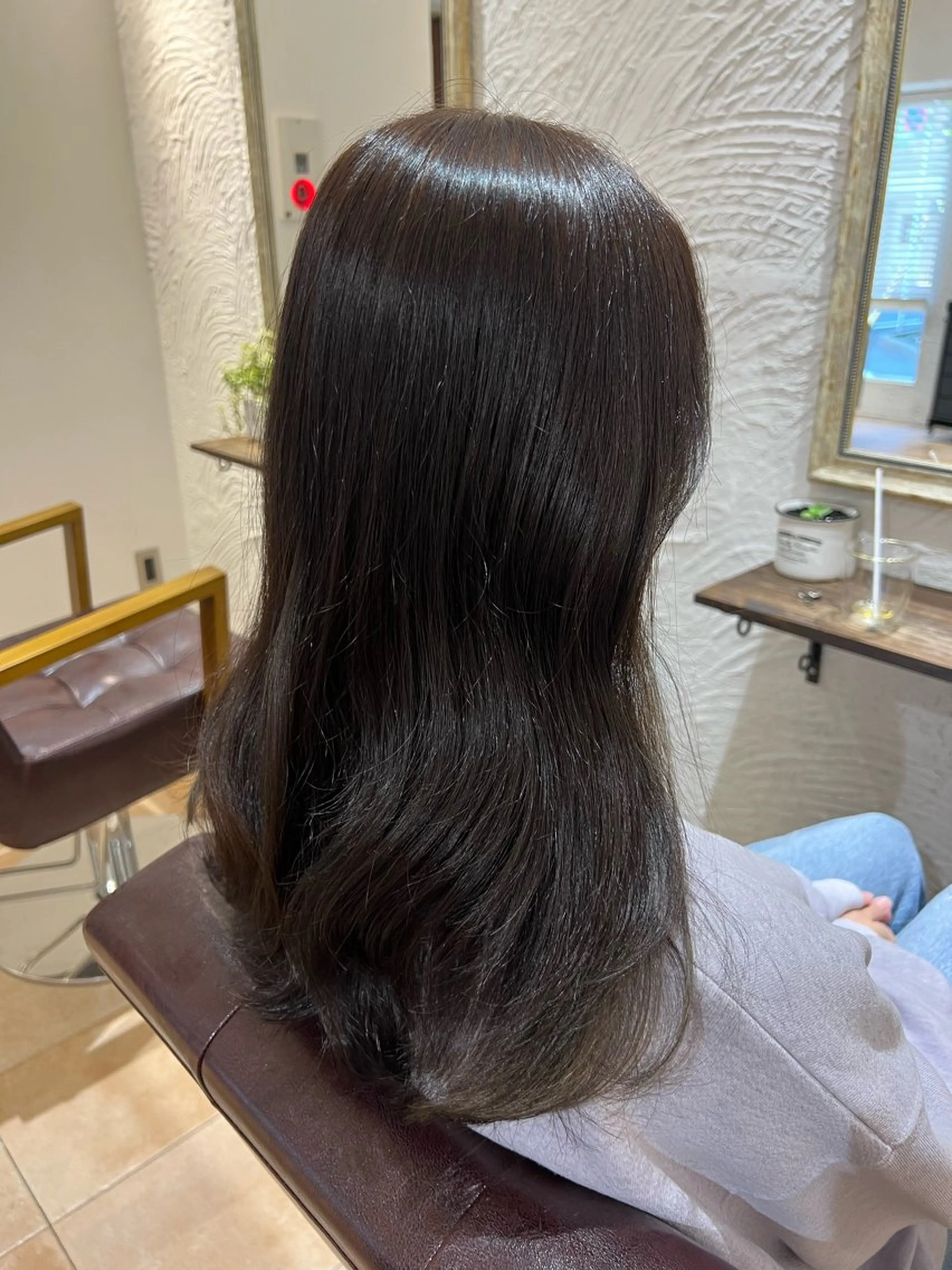 セミロング カラー 🥀韓国ヘア🥀 宮津真菜のヘアスタイル