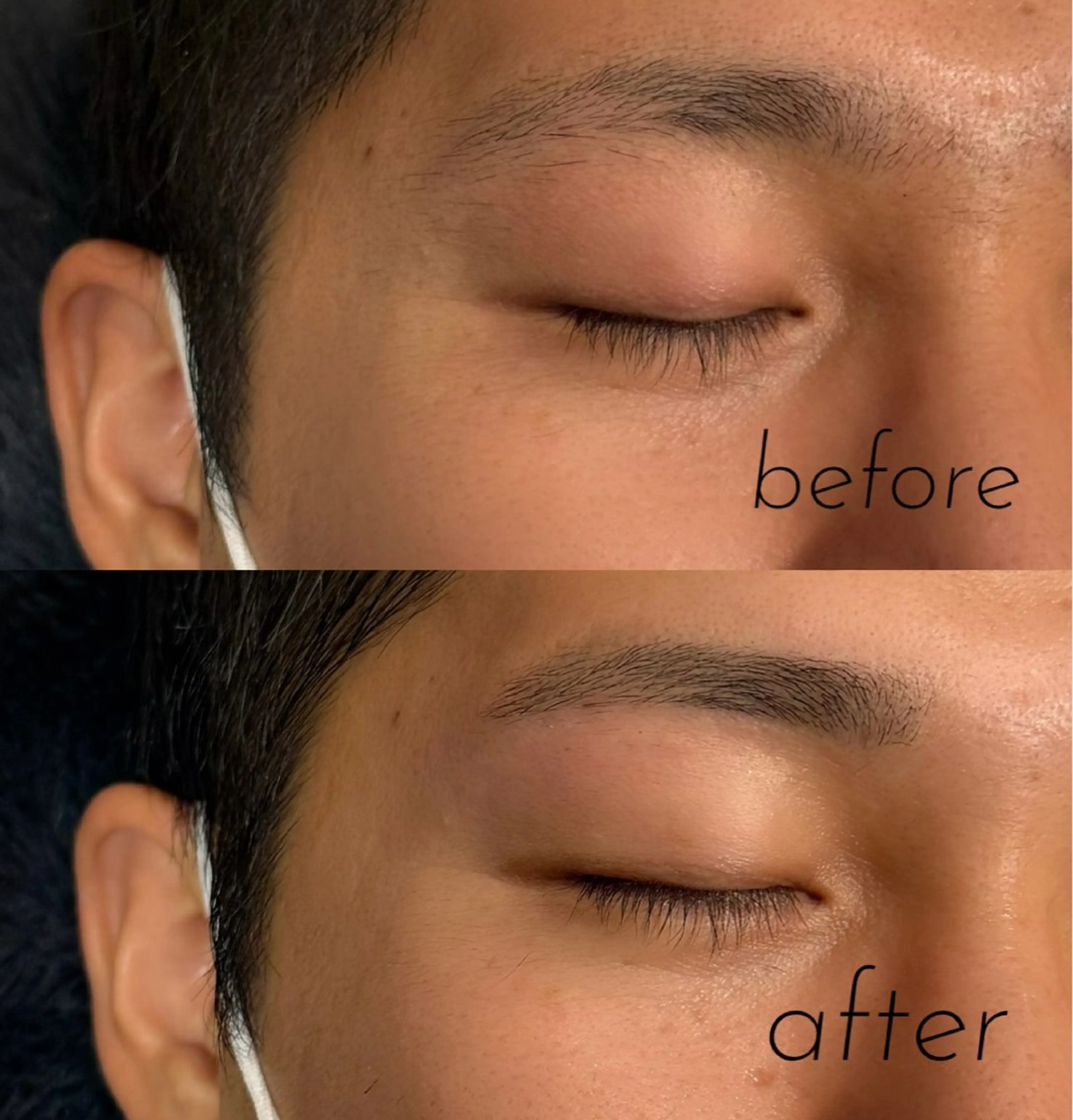 アイブロウワックス、アイブロウスタイリング、アイブロウメイクの写真