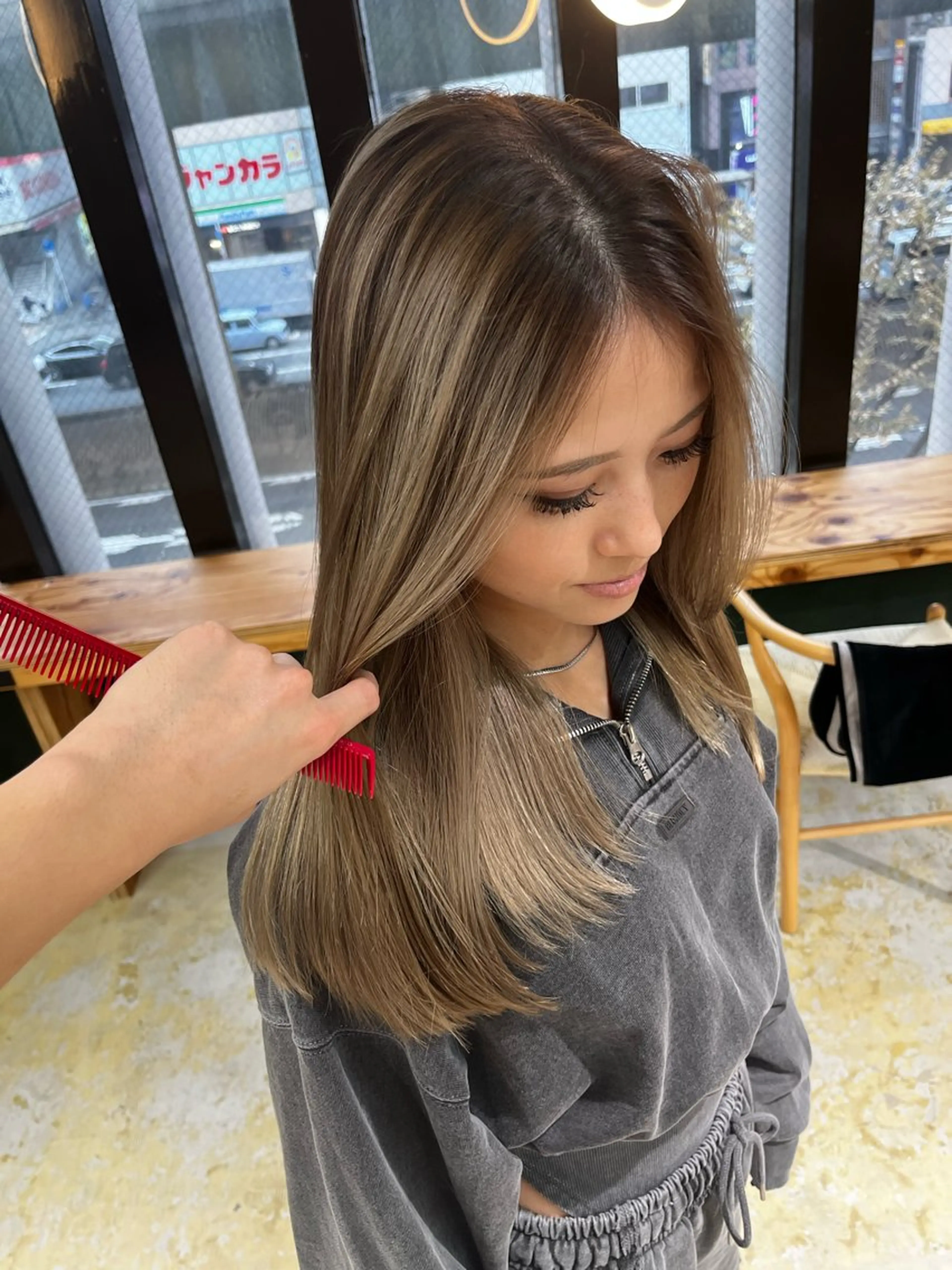 セミロング ヘアカラー トリートメント 🏅EIGHT難波/ 【店長】タモツのヘアスタイル