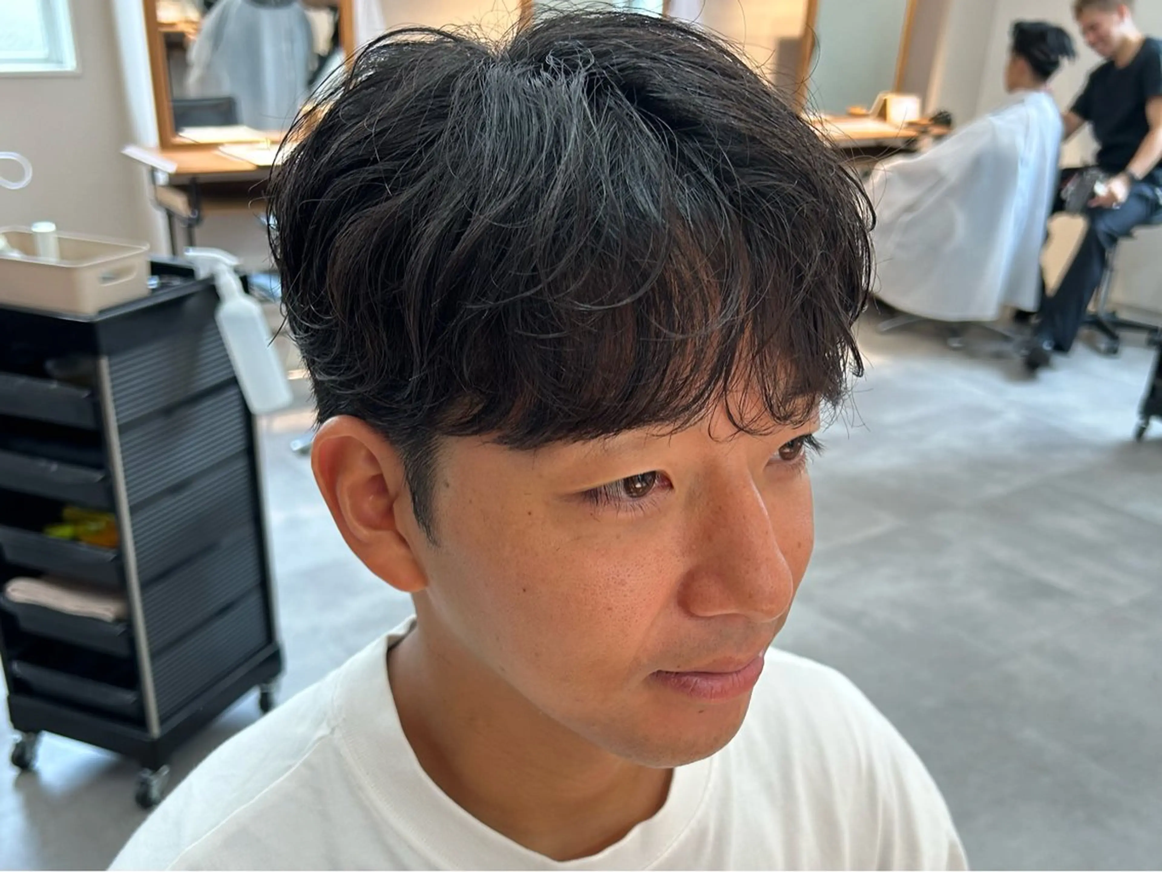 メンズ ダウンパーマ カルマパーマ メンズ韓国風 メンズパーマ 【メンズ韓国ヘア 千葉駅/カルマパーマのヘアスタイル