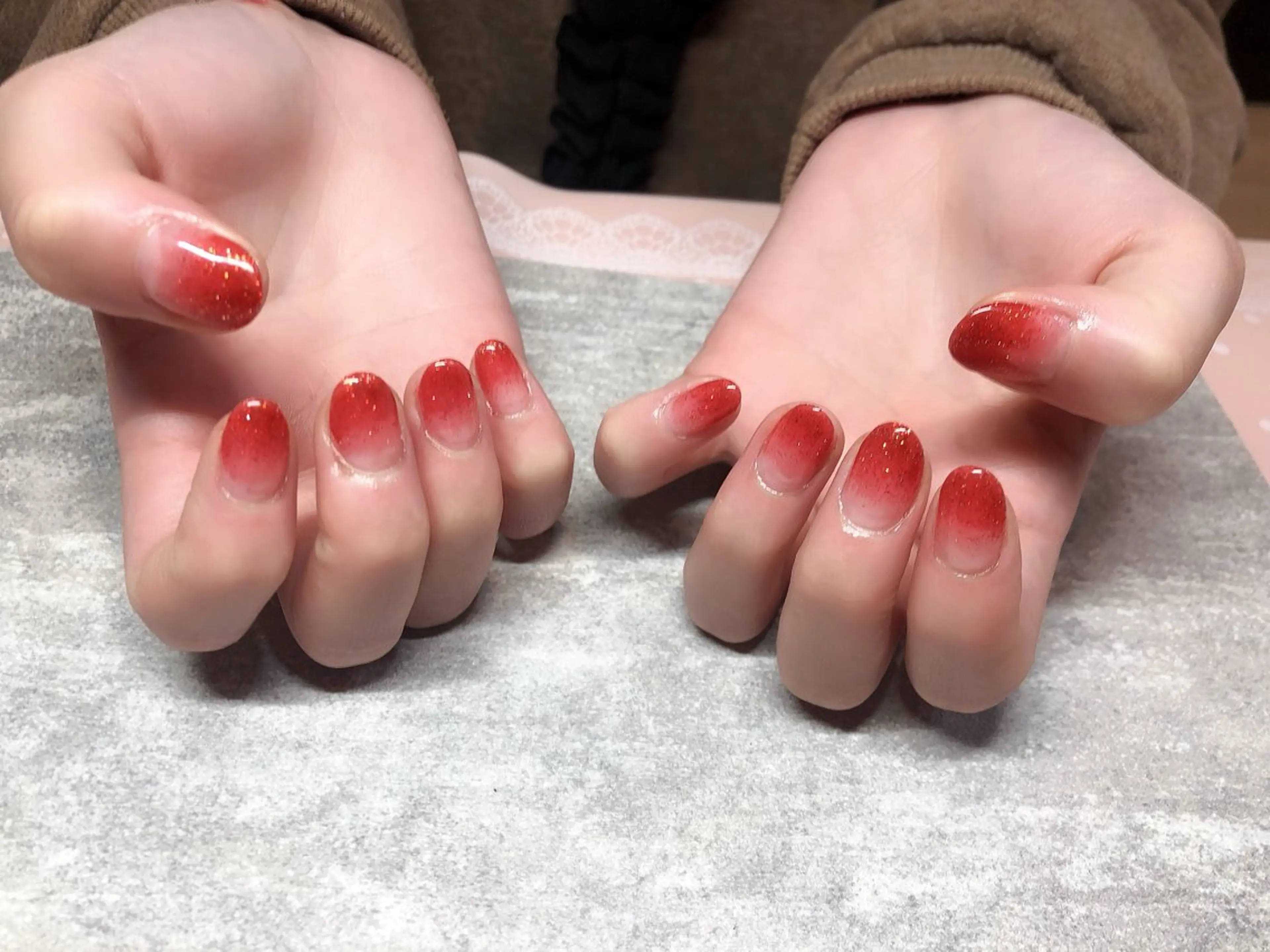 ネイル グラデーション ラメ(グリッター) ラメグラデーション ベラッコ所属・ネイルサロン ベラッコのネイルデザイン