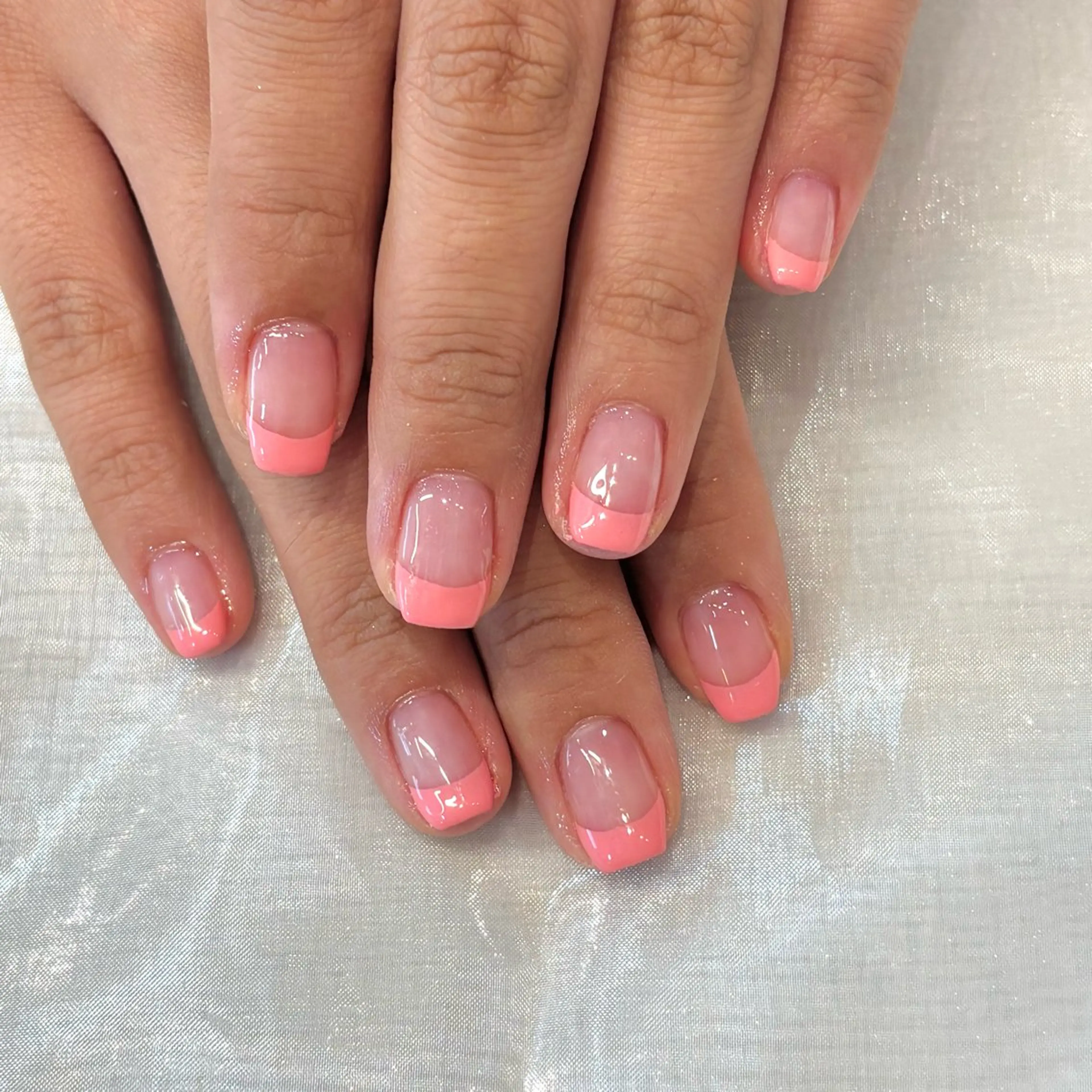 ネイル フレンチネイル ジェルネイル ピンク ハンドネイル Chipie_ ayanoのネイルデザイン