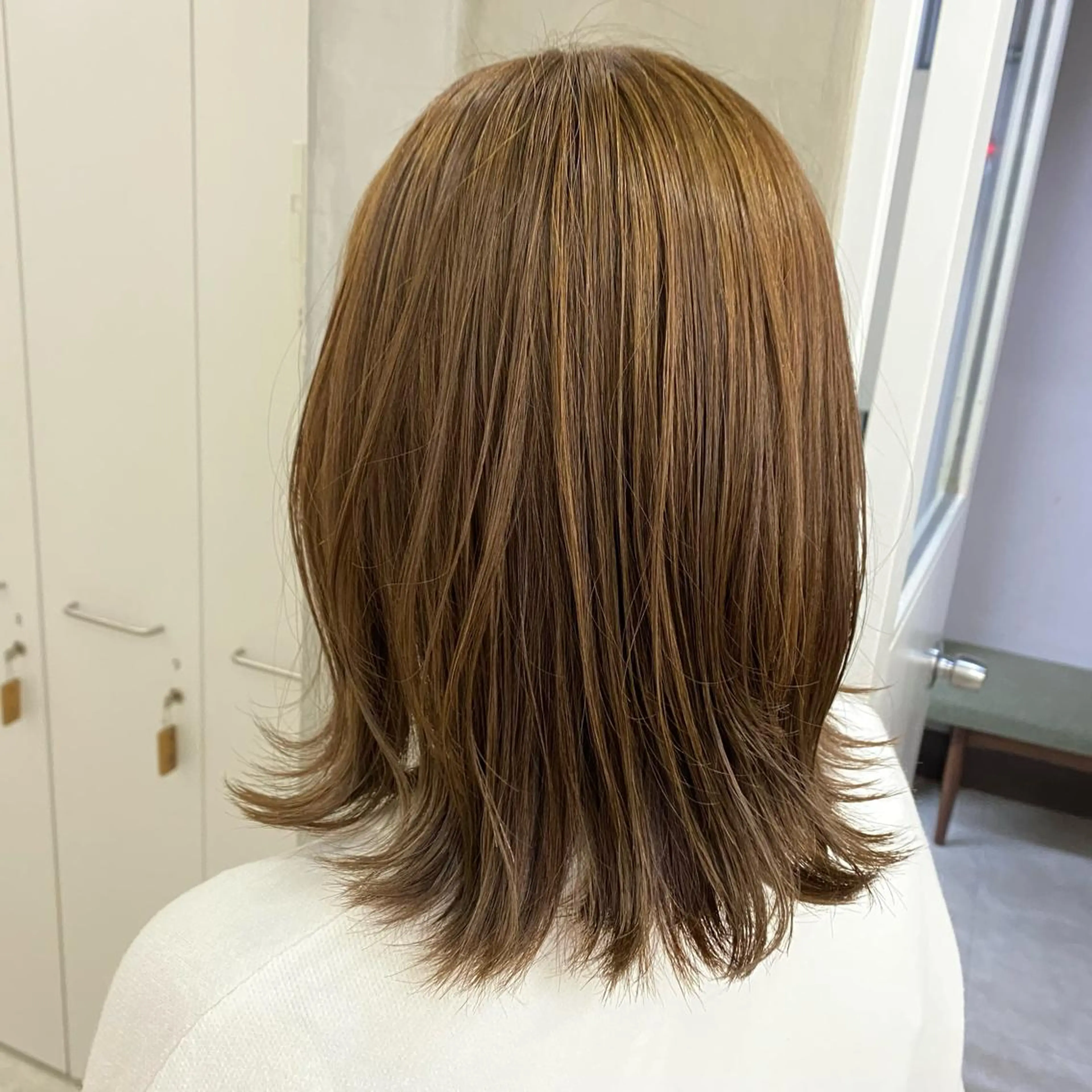 ミディアム ハイライト kumon ayu ブリーチ/ハイトーンのヘアスタイル