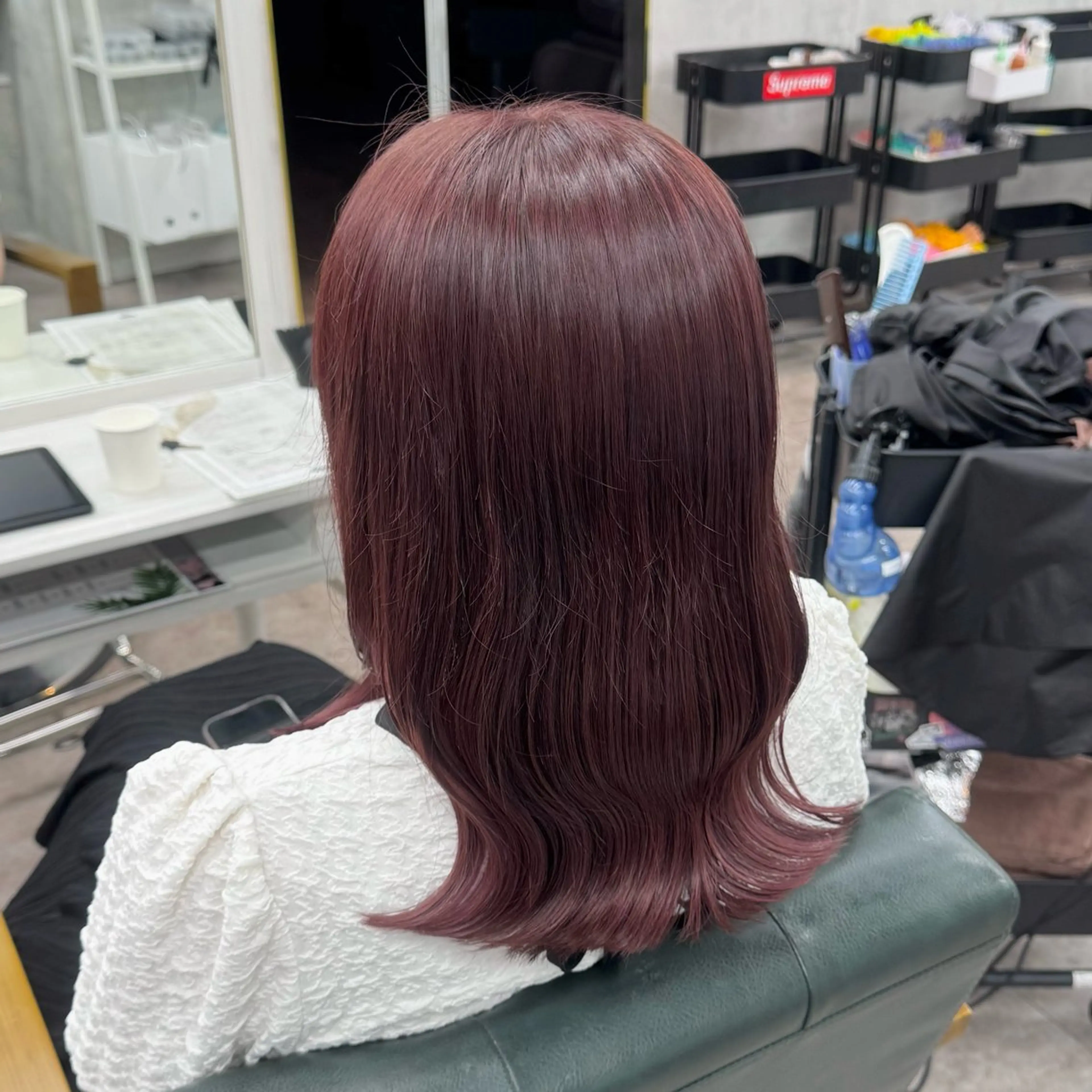 ミディアム カラー ヘアカラー トリートメント JUNSHIN🦋 ヘアセット／カラーのヘアスタイル