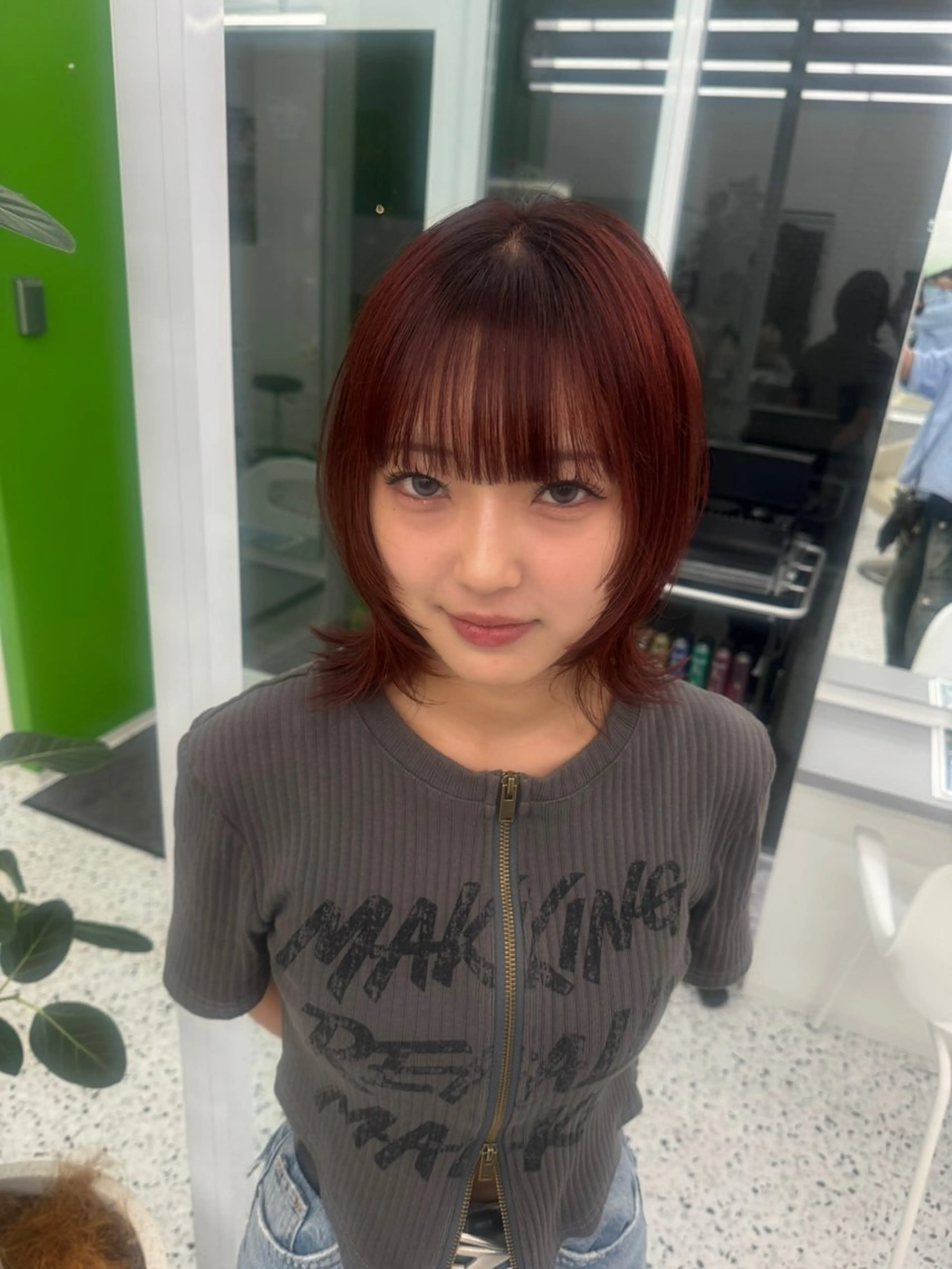 ミディアム レイヤーカット ウルフカット ウルフレイヤー vince gio所属・小田 輝太郎/ブリーチのヘアスタイル