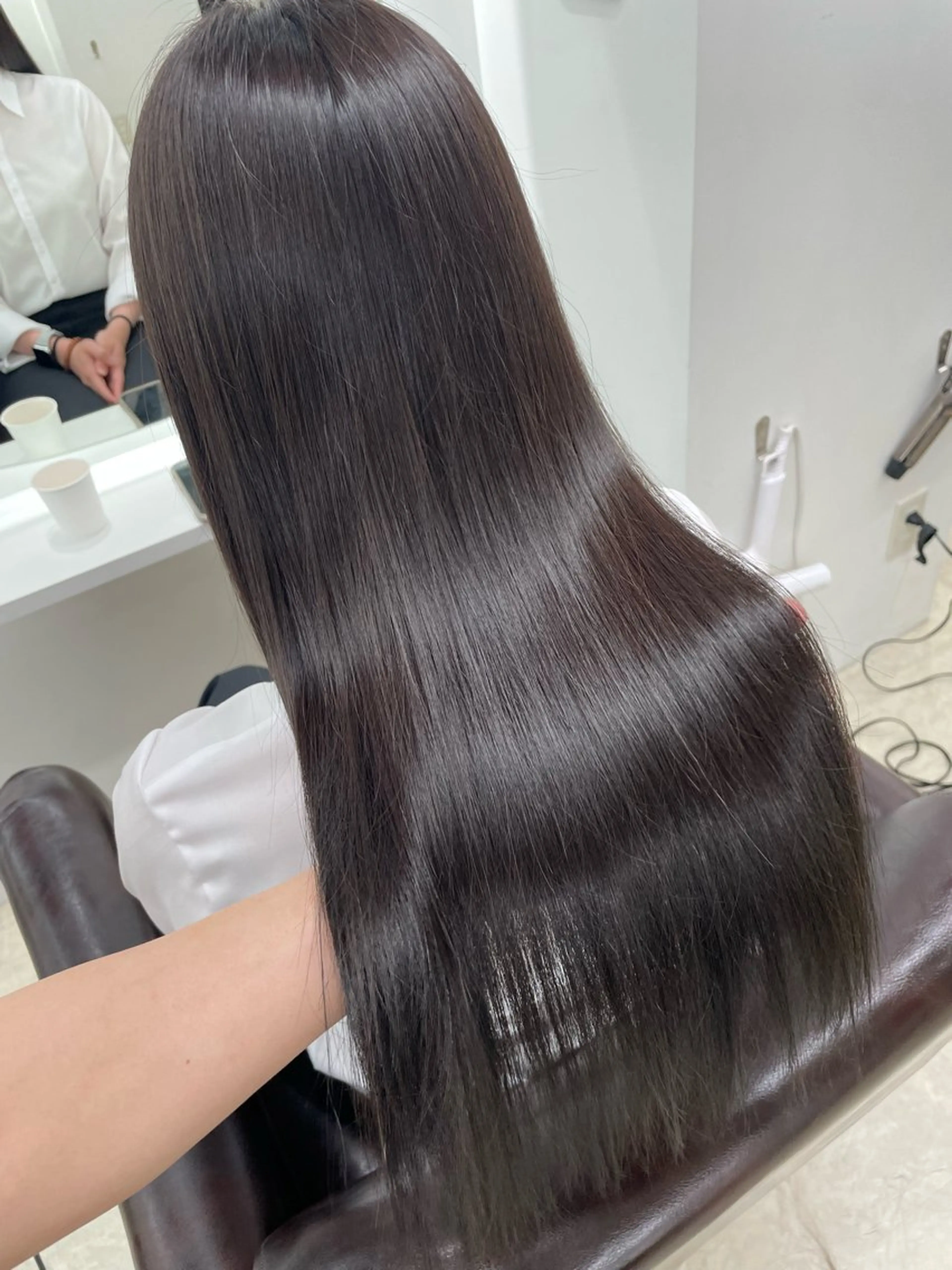 ロング カラー ヘアカラー 新宿/韓国ヘア/ 髪質改善ストレートのヘアスタイル
