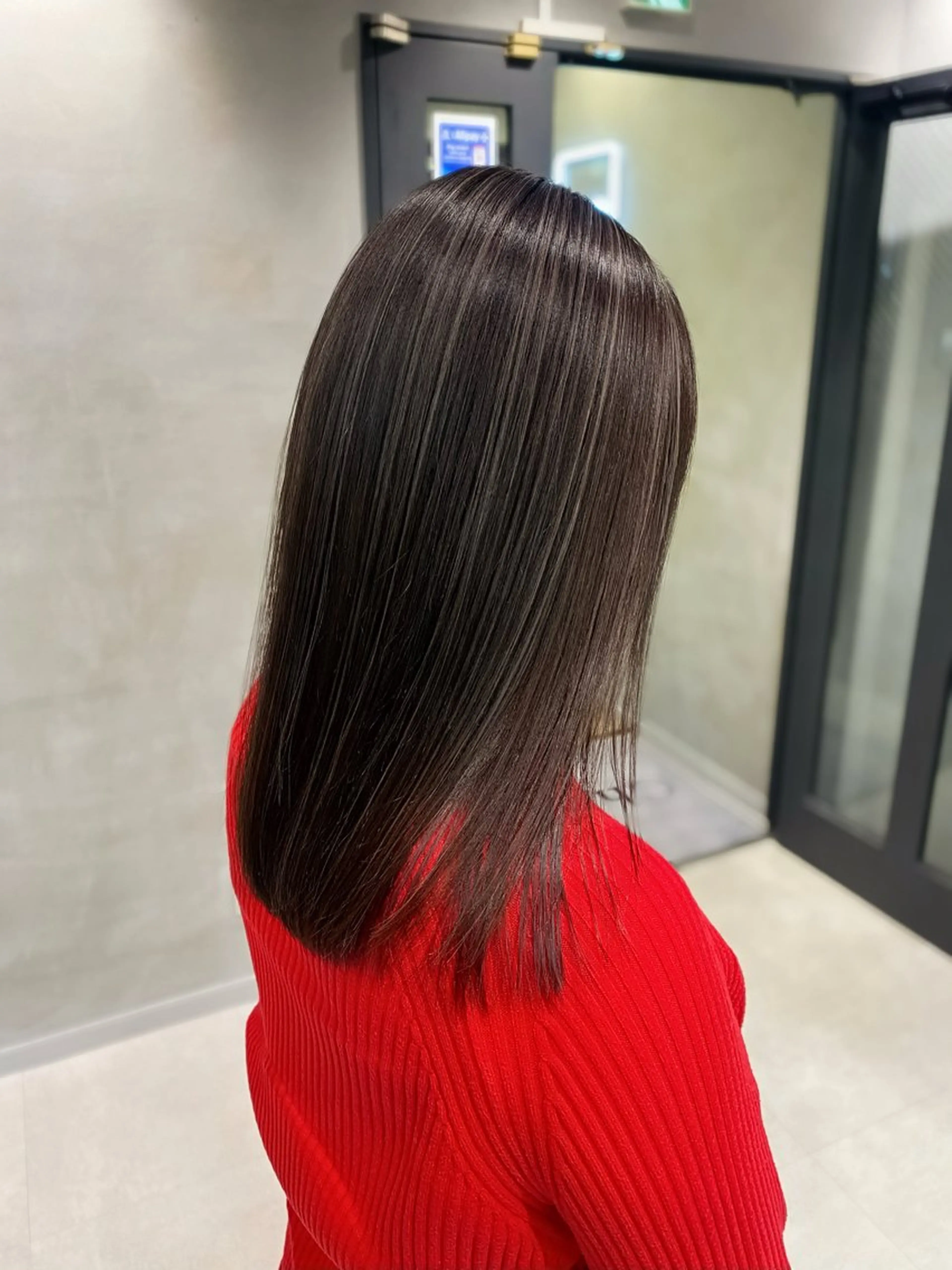 セミロング カラー バレイヤージュ ケアカラー 透明感カラー グレージュ ハイライトカラー ヘアカラー トリートメント 銀座/ハイライト特化 🌿ブリーチ/片山のヘアスタイル