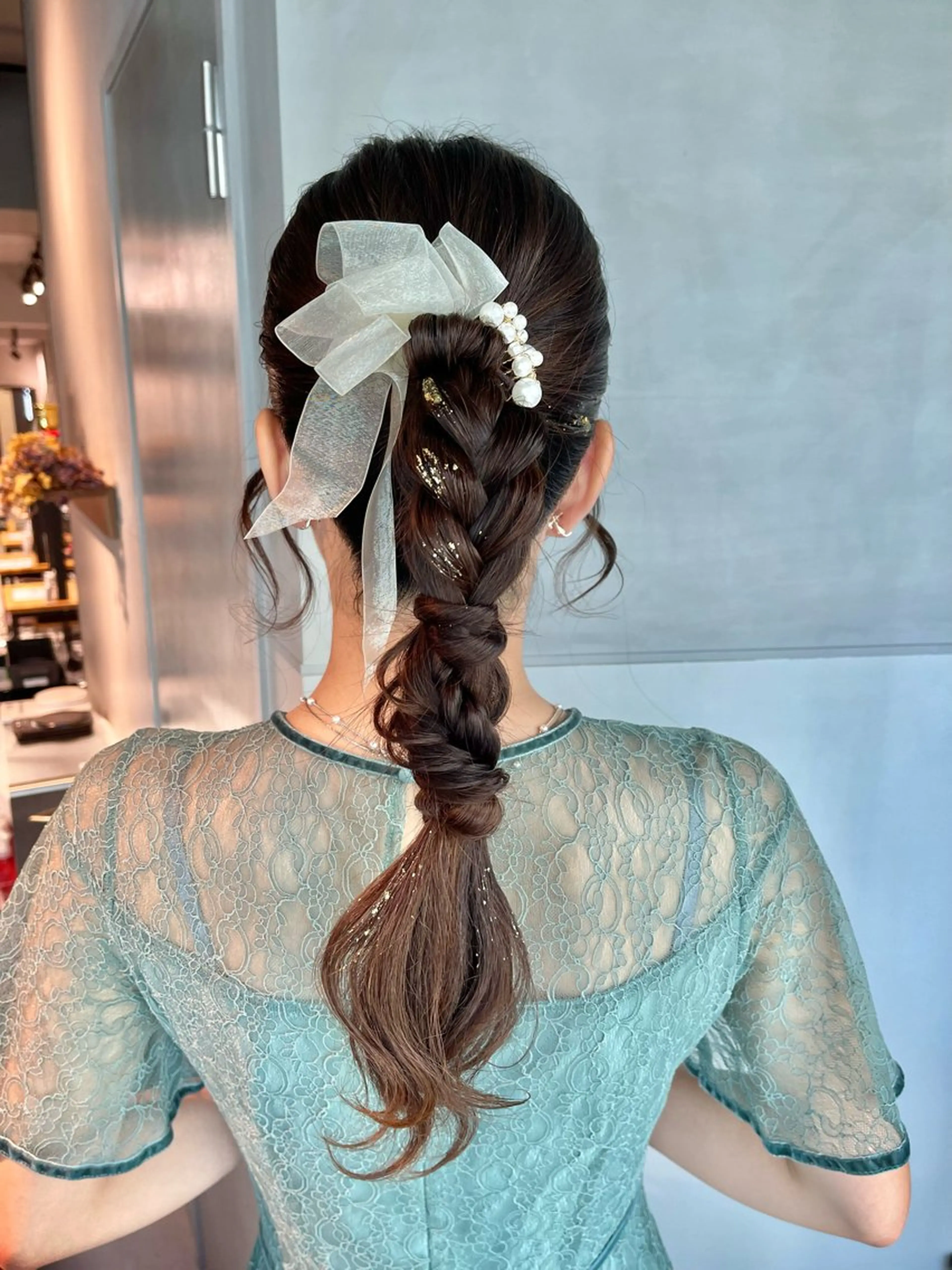 ヘアアレンジ ポニーテール 結婚式・ブライダル 卒業式のヘアスタイル ヘアセット charm《銀座》 ヘアセット/縮毛矯正のヘアスタイル