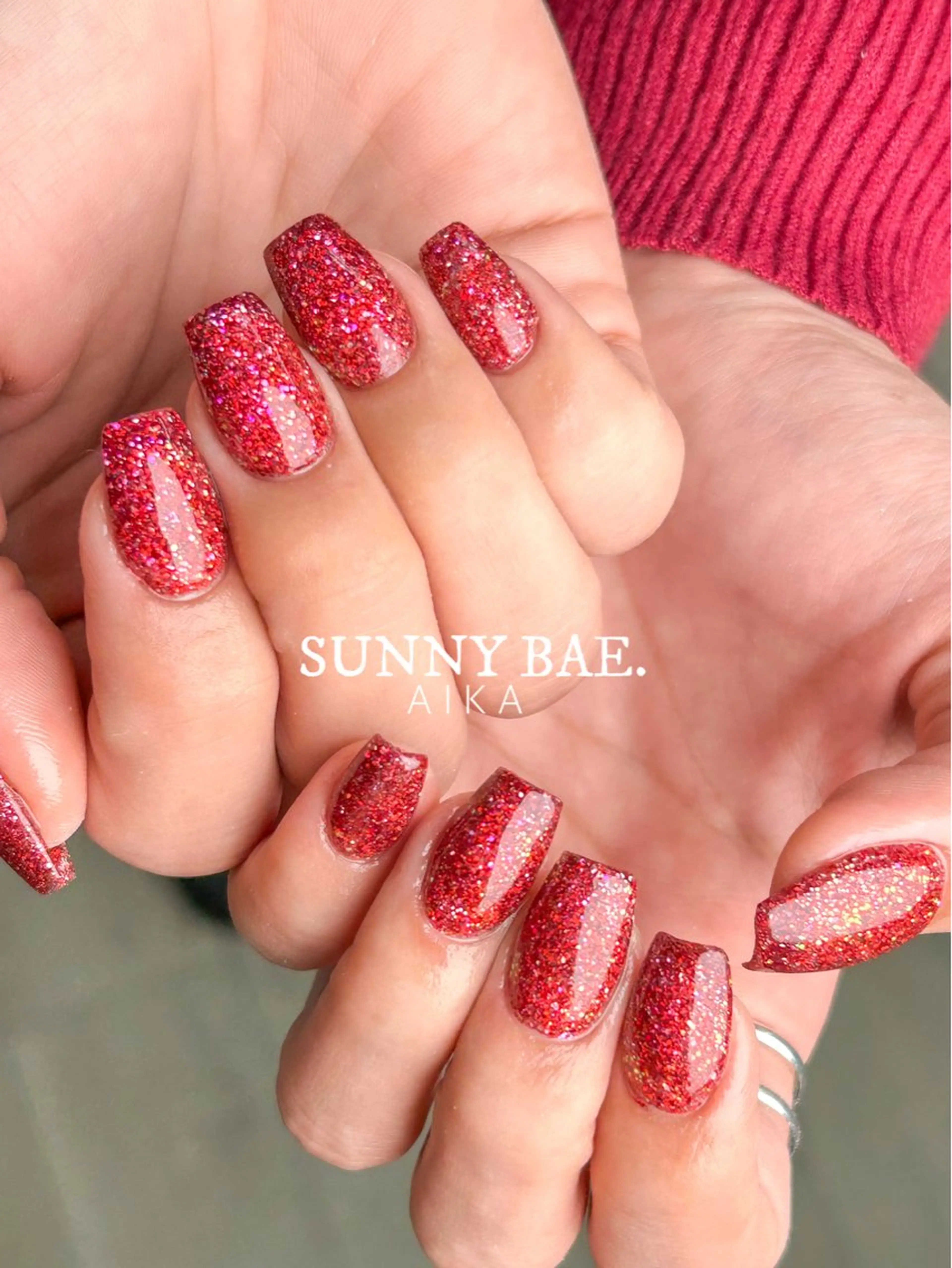 ネイル スカルプネイル 冬ネイル クリスマス Made By AIKAのネイルデザイン