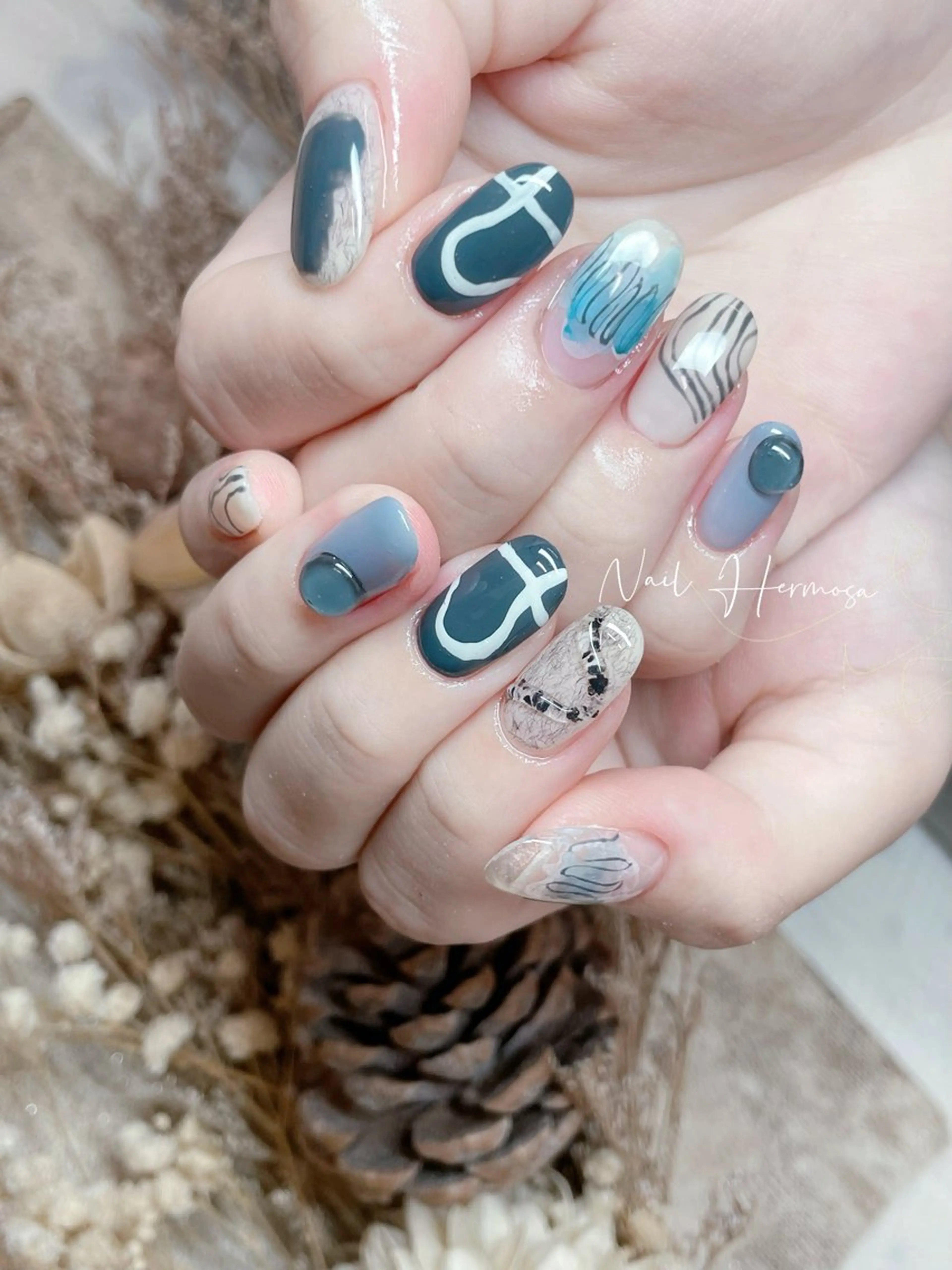 ネイル 長さ出し フラッシュネイル フットネイル ジェルネイル マグネットネイル ハンドネイル ネイル エルモサのネイルデザイン