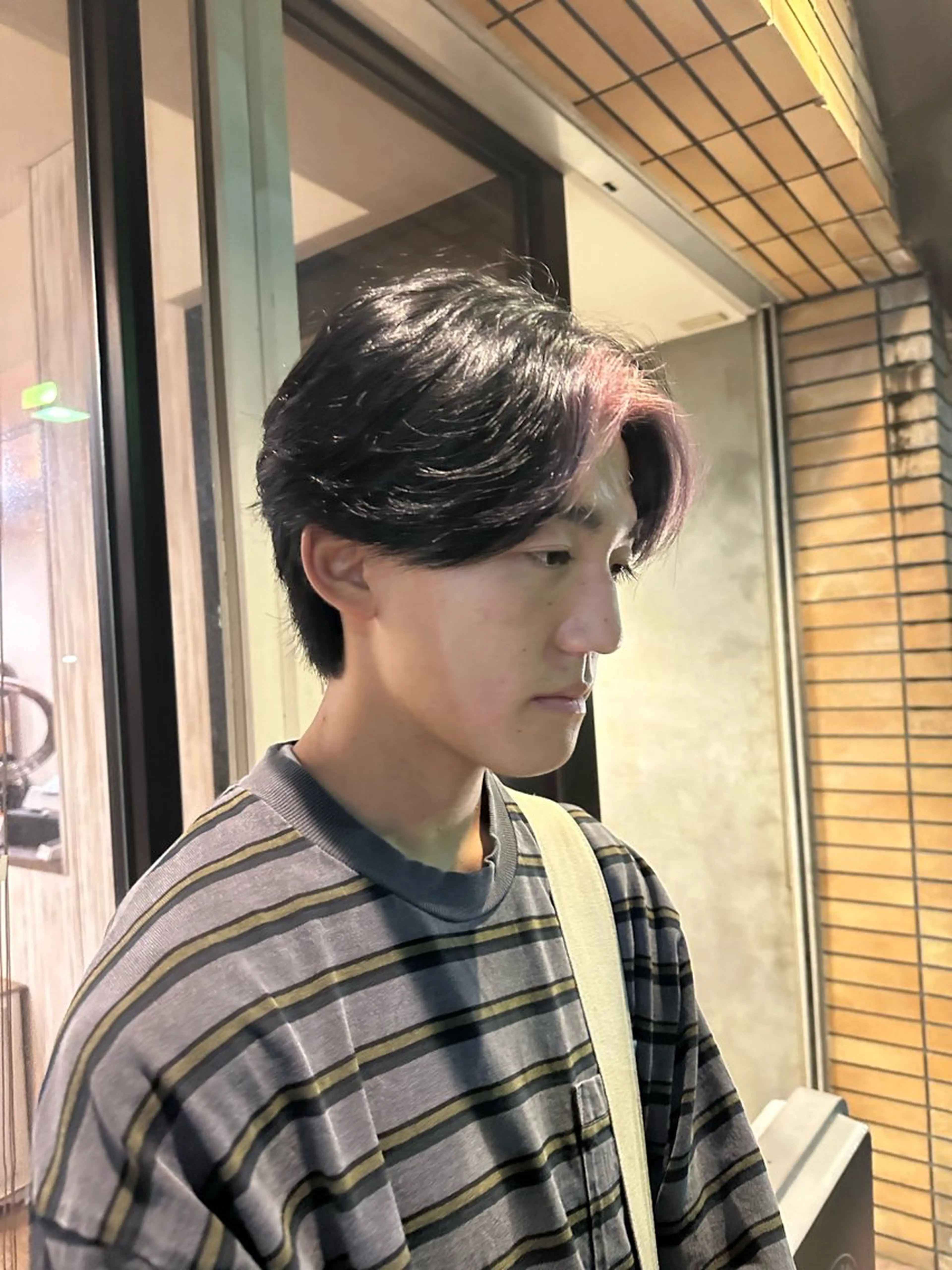 ショート カラー パーマ メンズ メンズパーマ ミストバング  フェイスフレーミング カット ヘアカラー パーマ ハヤシカズキ/カラー ✂/メンズパーマのヘアスタイル