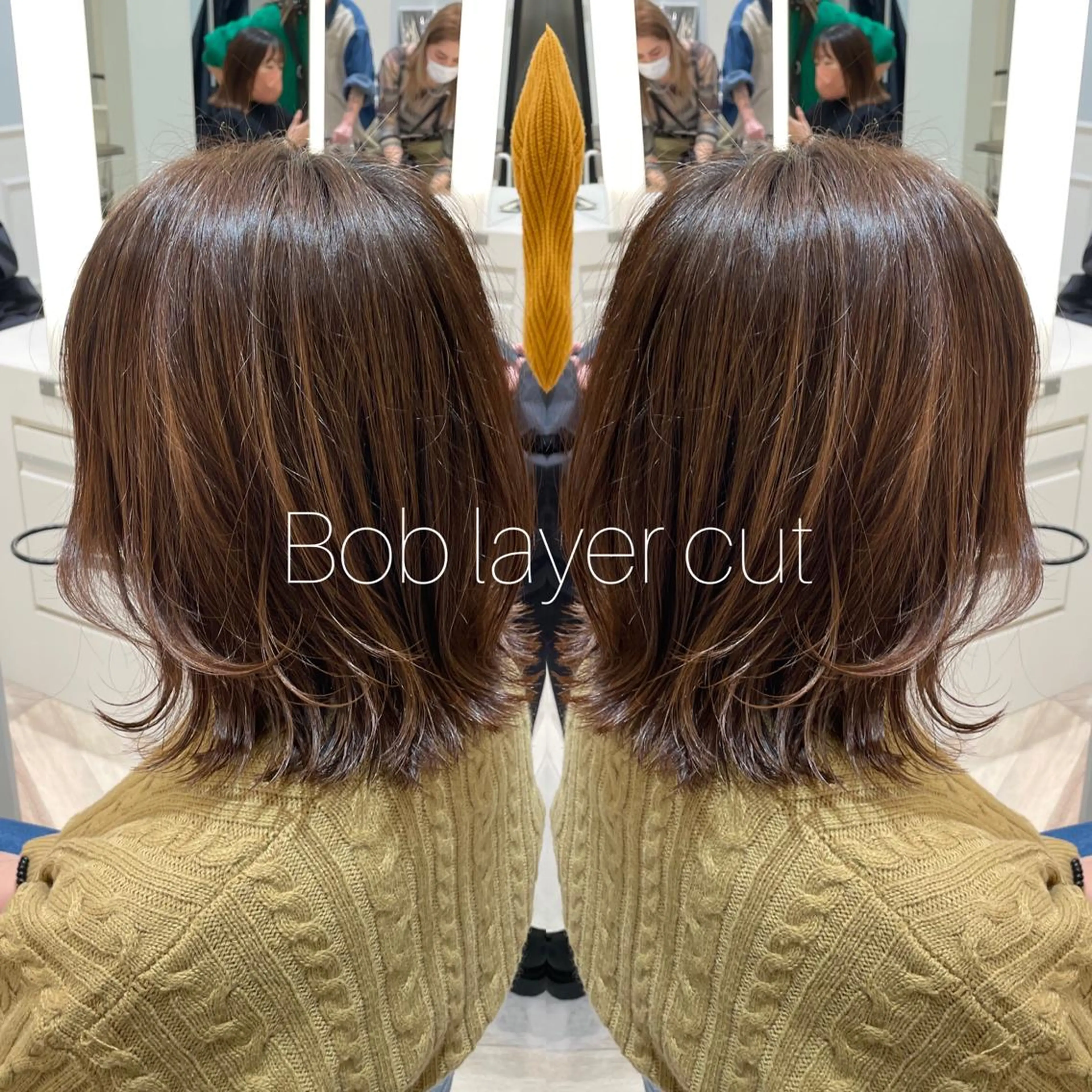 ミディアム カラー 淡路上新庄/髪質改善 .艶カラー/野口春貴のヘアスタイル