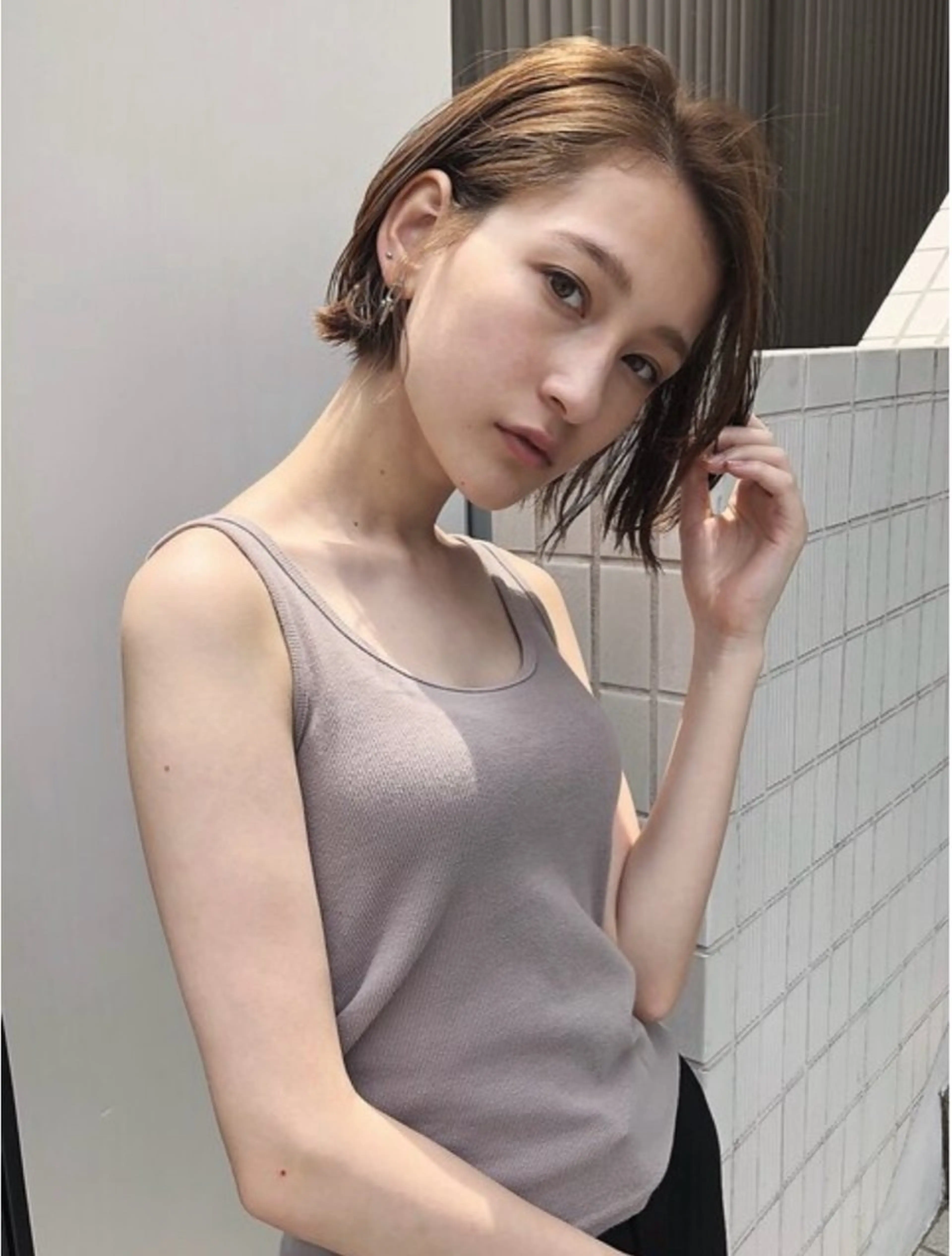 ショート カラー 🌙ブリーチカラー 🌙/HI naのヘアスタイル