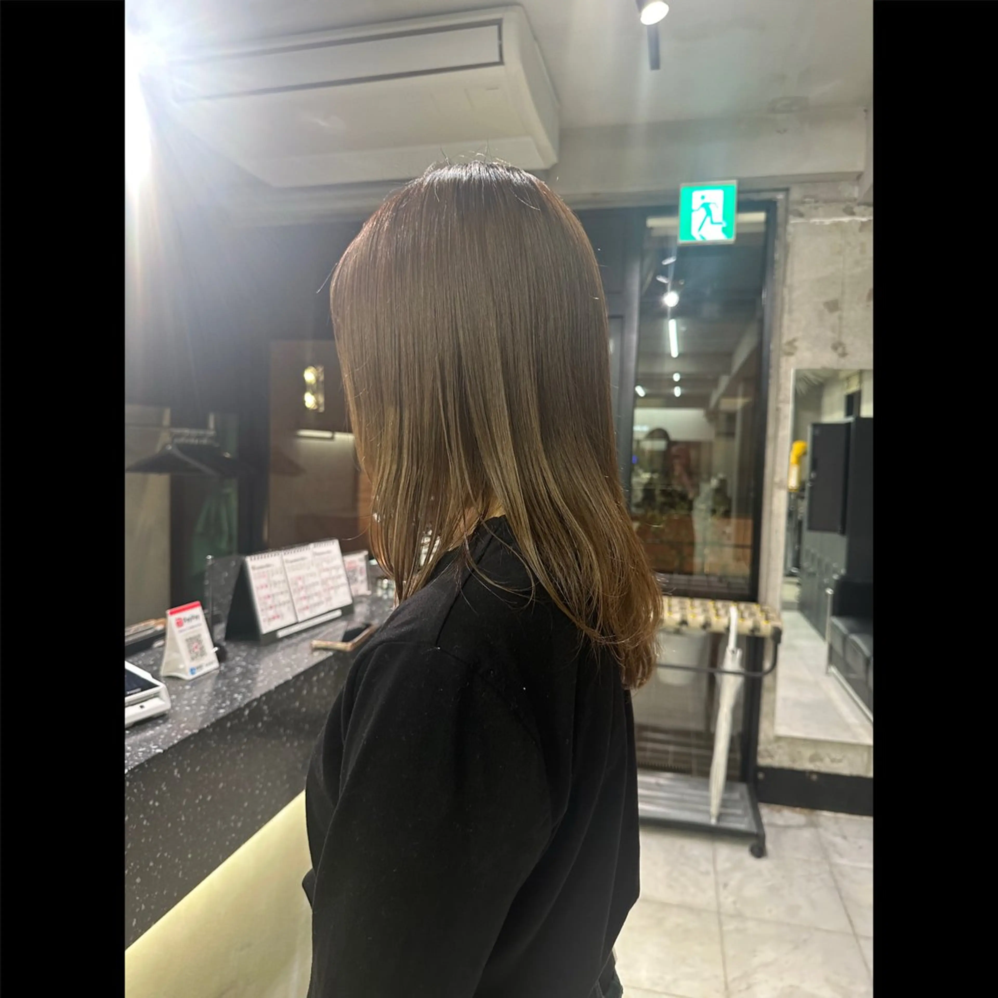 セミロング パーマ・ストレート/ reina🐈‍⬛のヘアスタイル