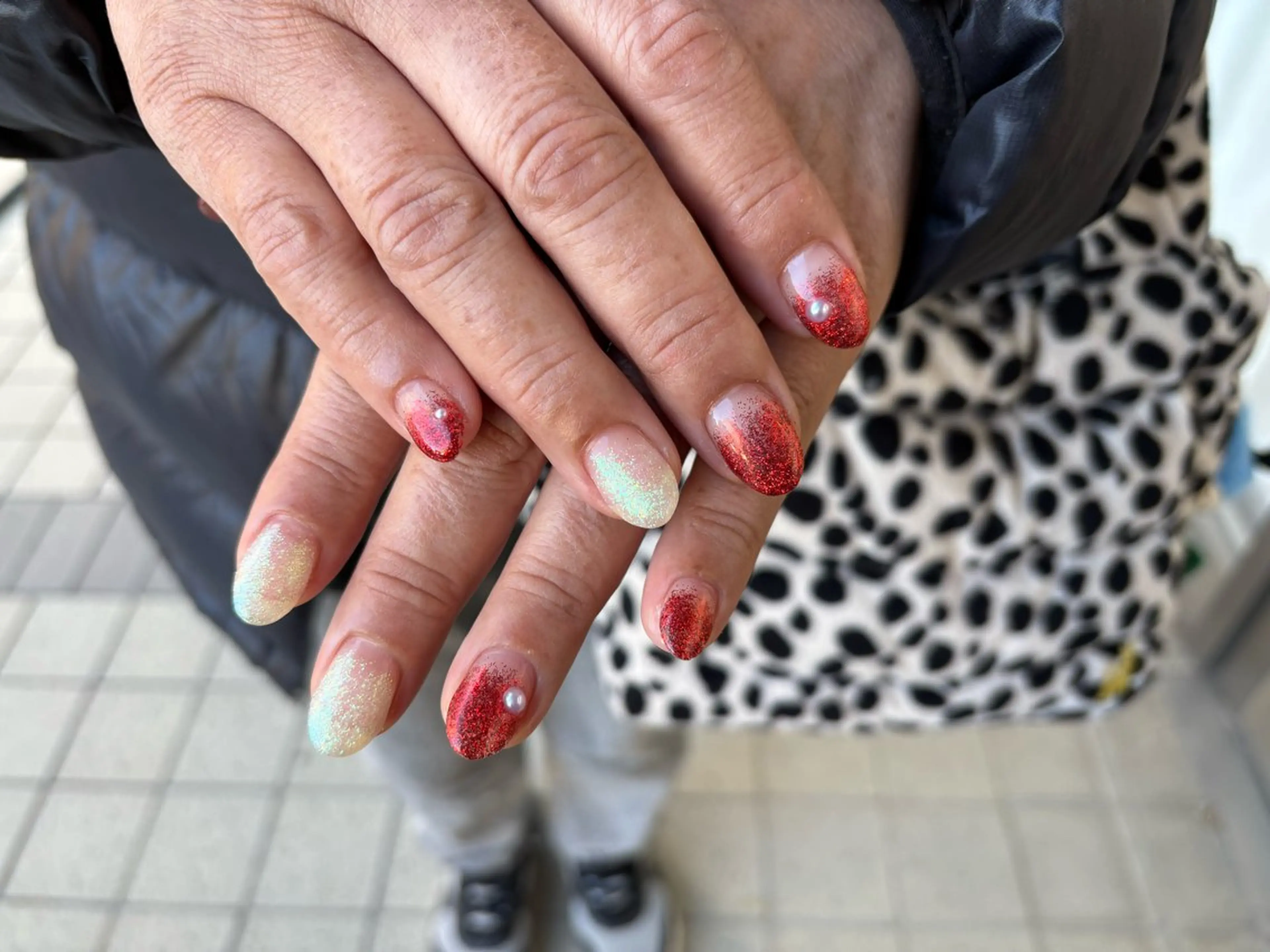 ネイル ラメ(グリッター) ラメグラデーション ハンドネイル Angel coco hirotaのネイルデザイン