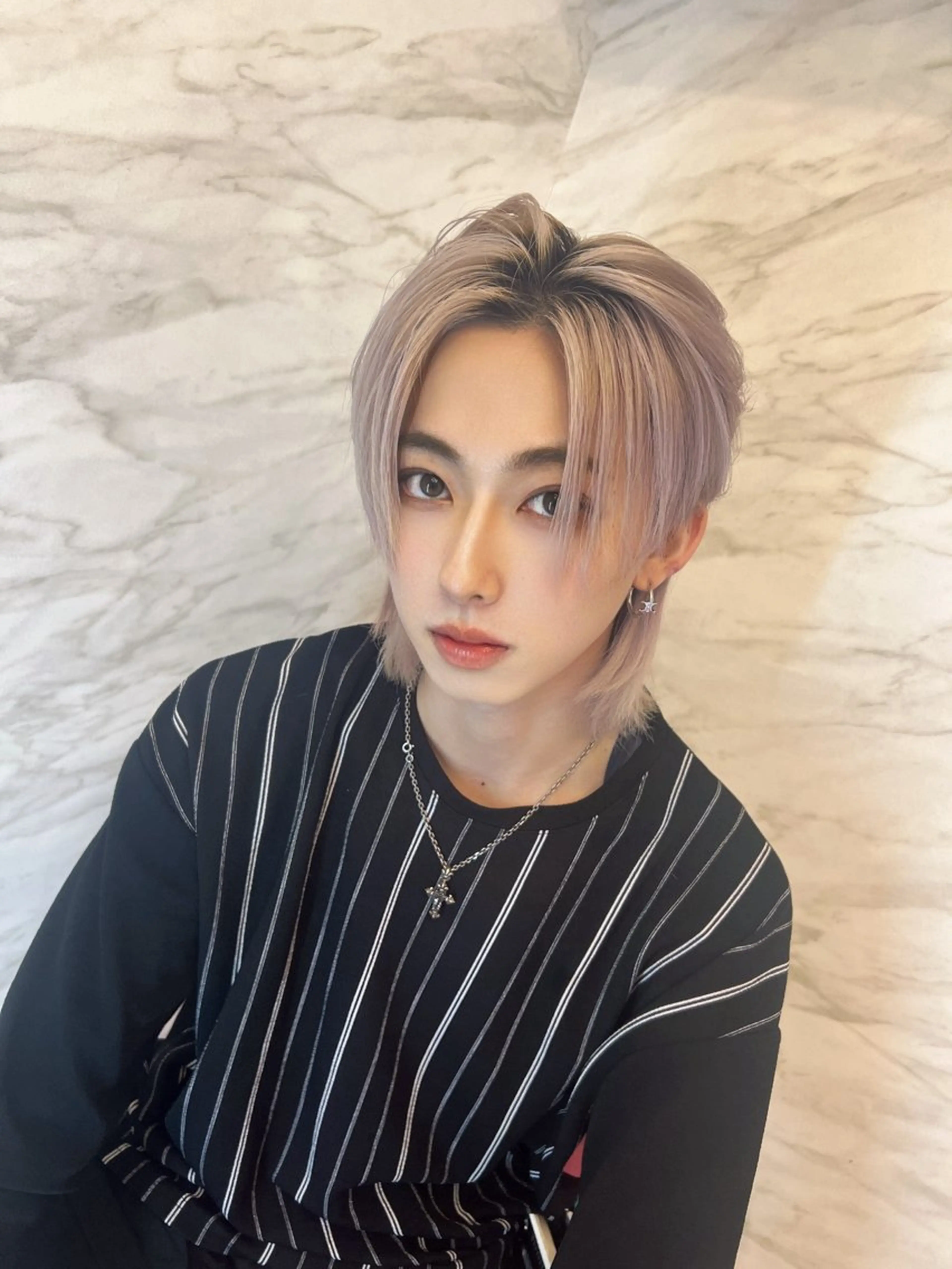 ショート カラー ヘアアレンジ メンズ センターパート メンズウルフカット ウルフカット カット ヘアカラー トリートメント 平川 友理/韓国ヘア💘のヘアスタイル